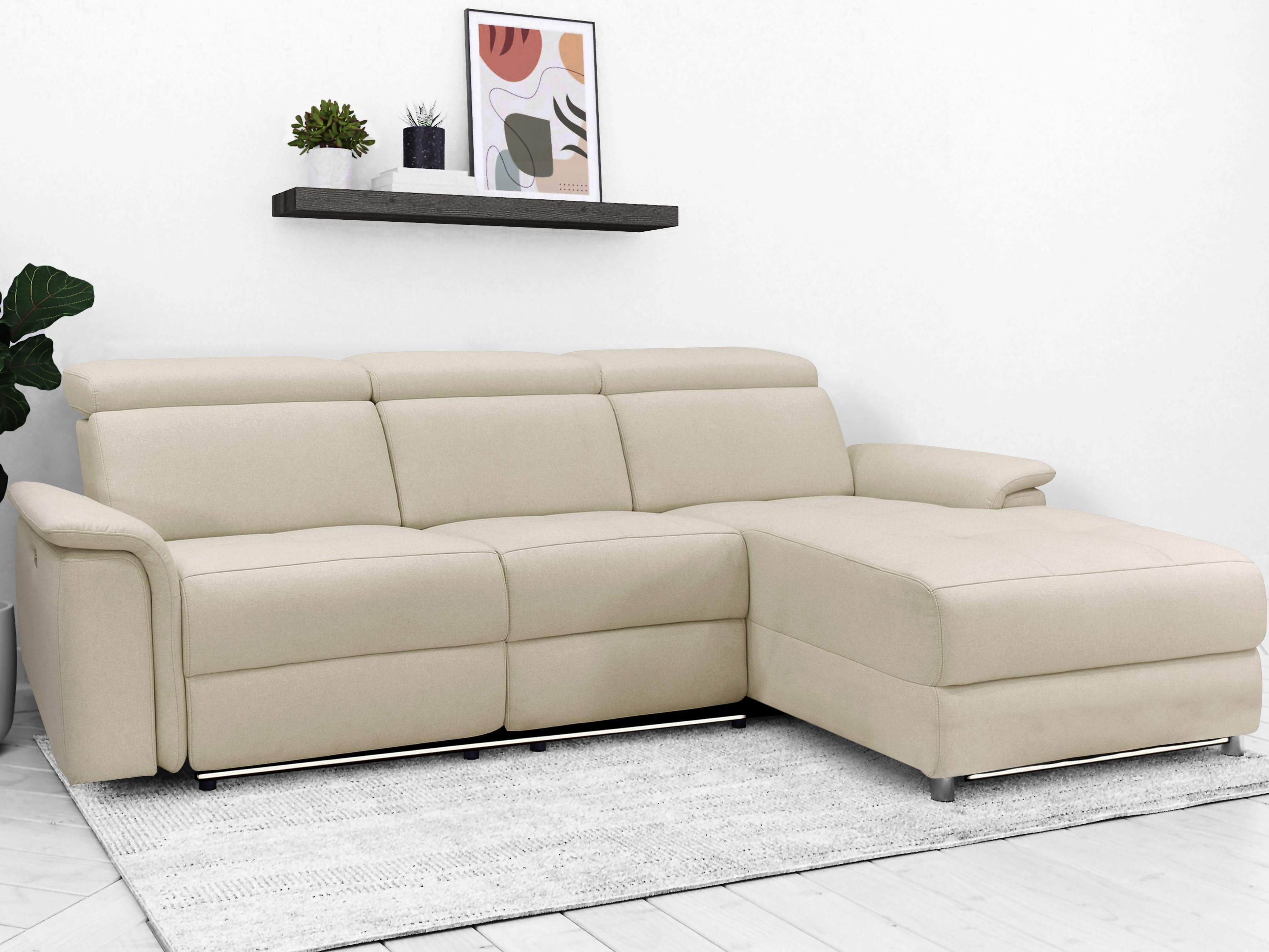 Ecksofa Liegesessel Beldalo 106 (Cremefarben)