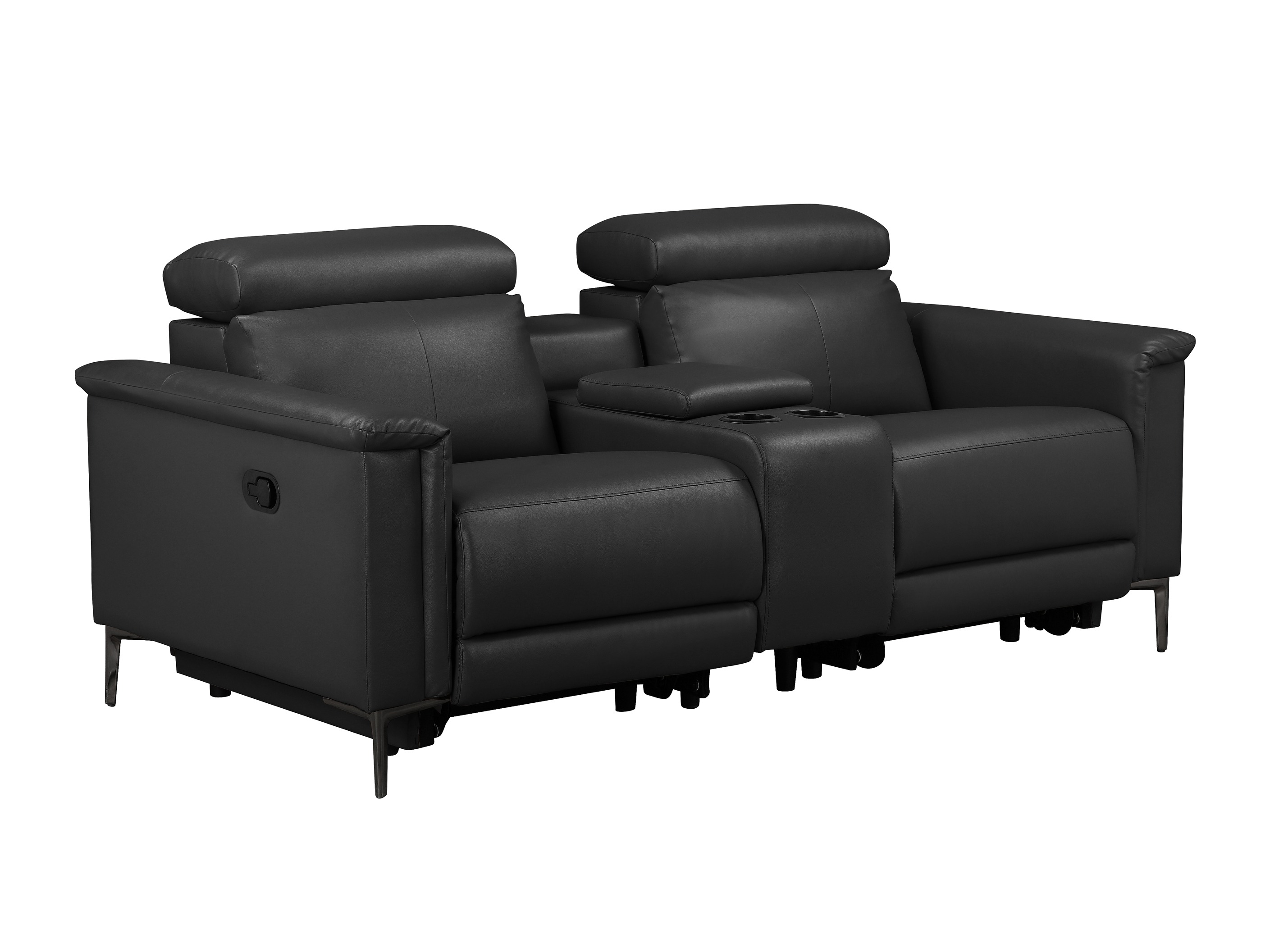 Sofa mit Liegefunktion Denton 1467 (Schwarz)