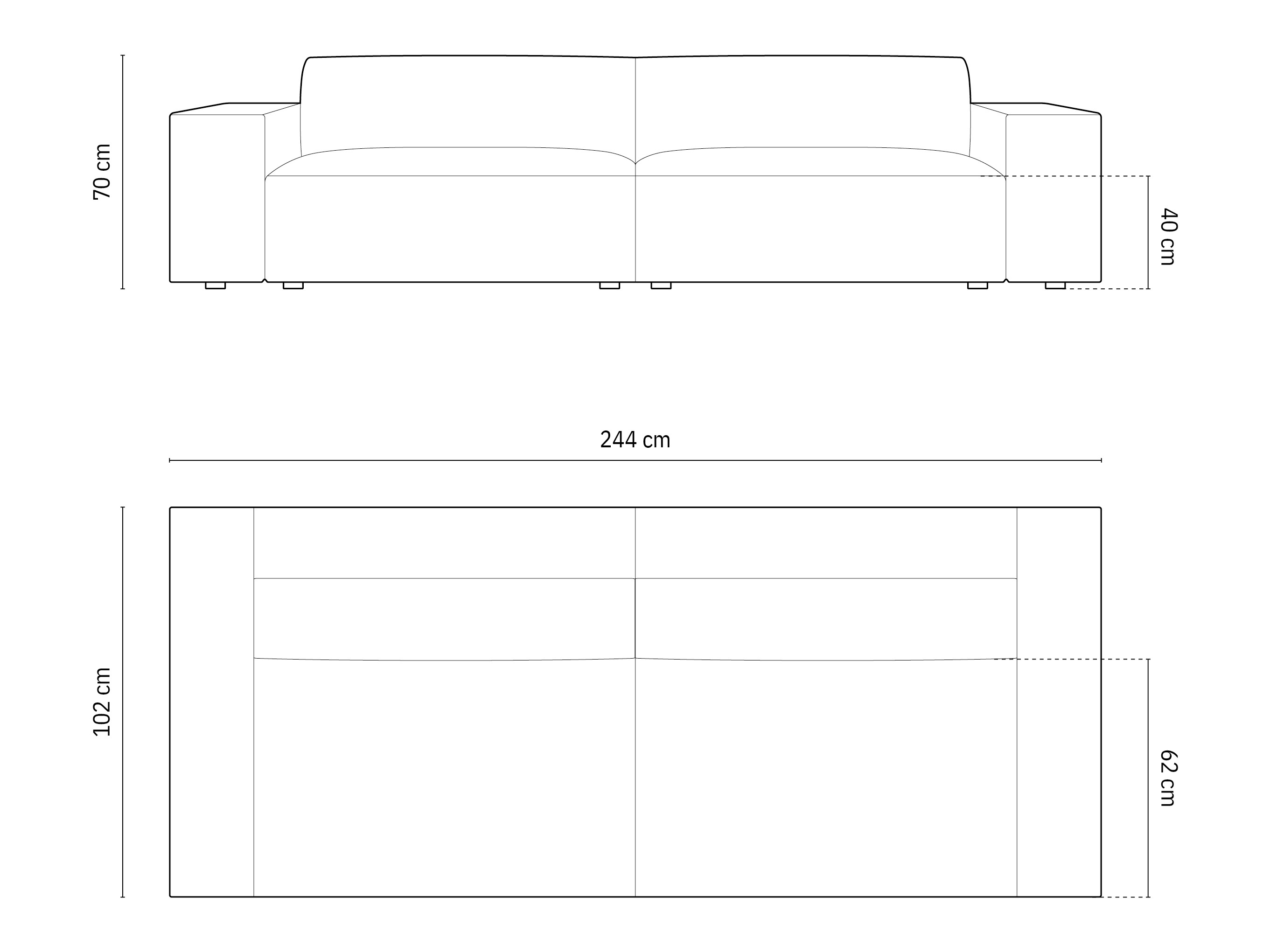 Sofa Lomcalu 105 (Ascot Nata)