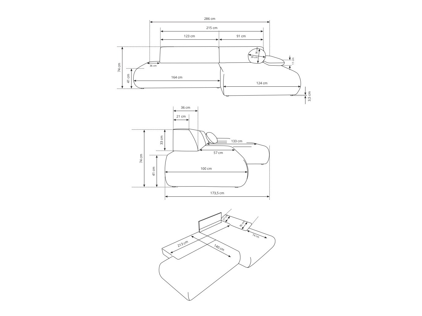 Ecksofa Kingston 183 (Vinci 07)