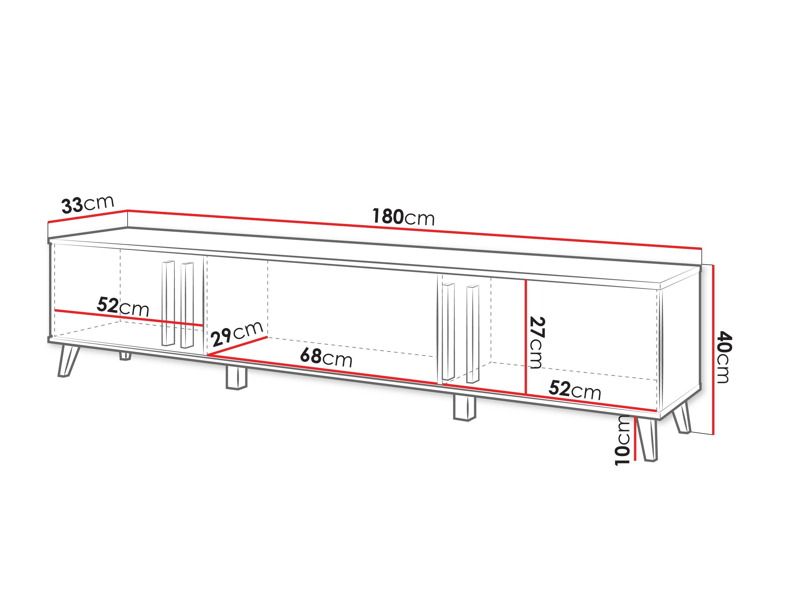TV-Möbel Facetor (Artisan Eichenholzoptik + Graphit)