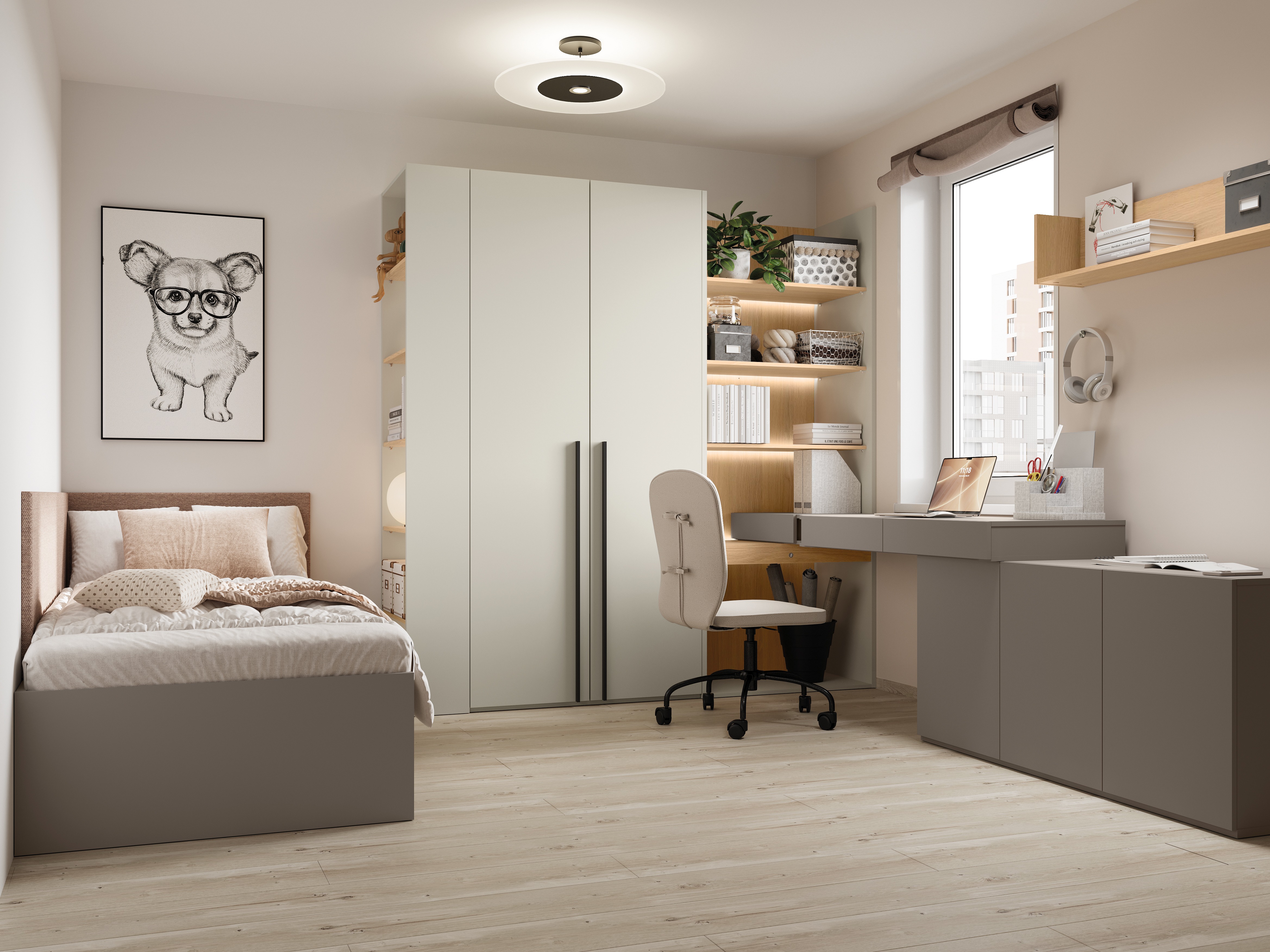 Regal Evareve 103 (Eiche + Hellbraun)