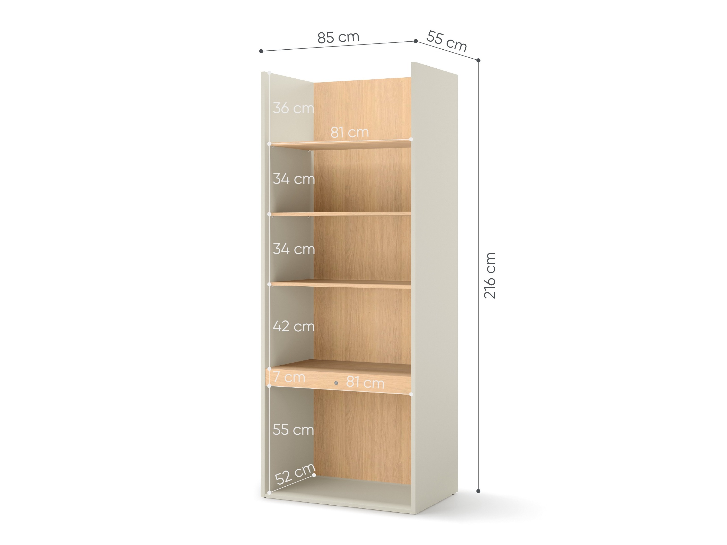 Regal Evareve 103 (Eiche + Hellbraun)