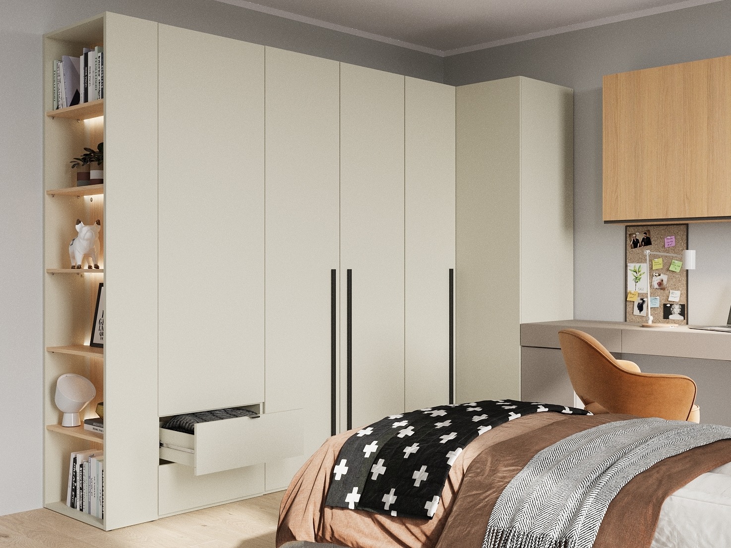 Regal Evareve 104 (Eiche + Hellbraun)