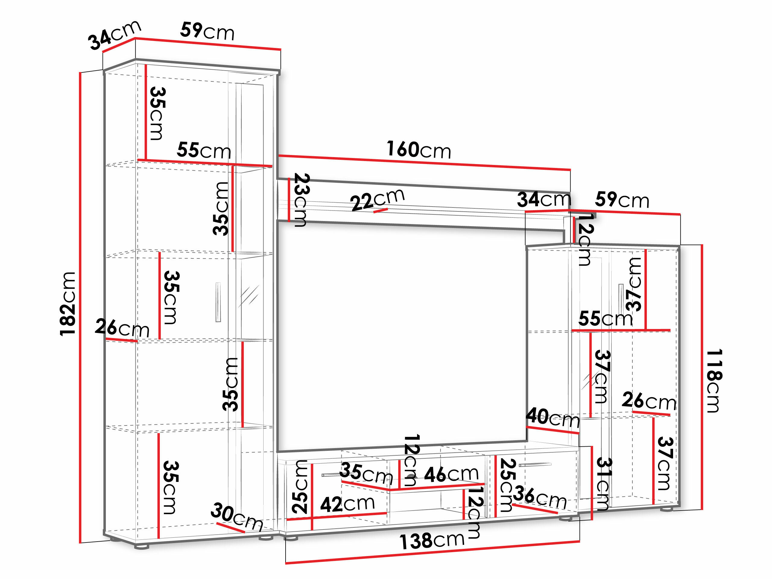 Wohnzimmer-Sets Bristol 202 (Artisan Eichenholzoptik)