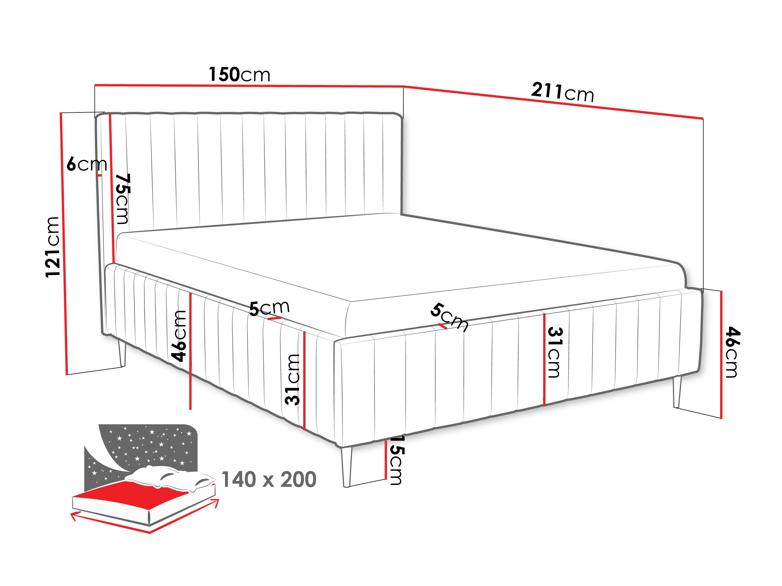 Bett Iris I (Fresh 1)