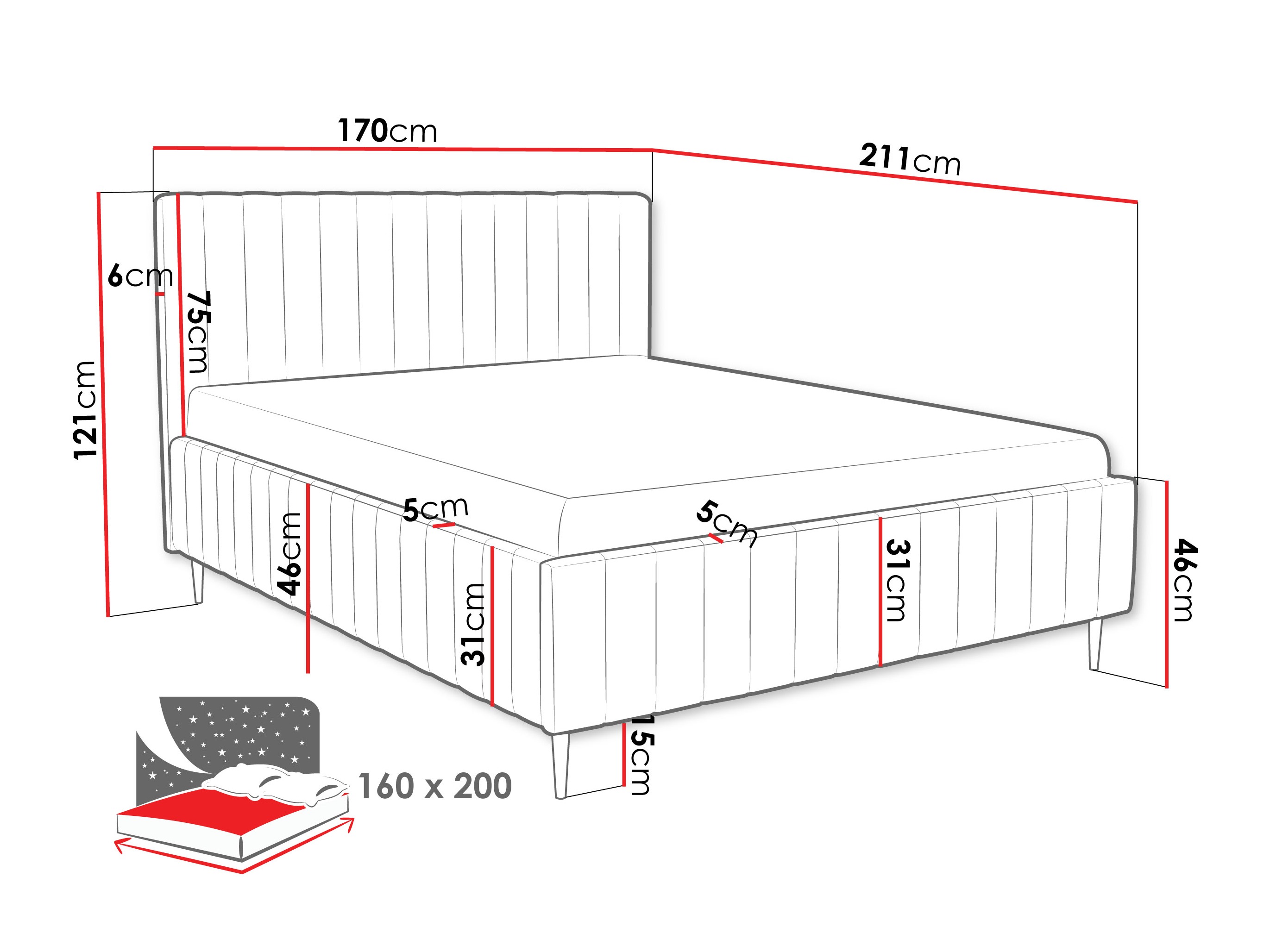 Bett Iris I (Fresh 33)