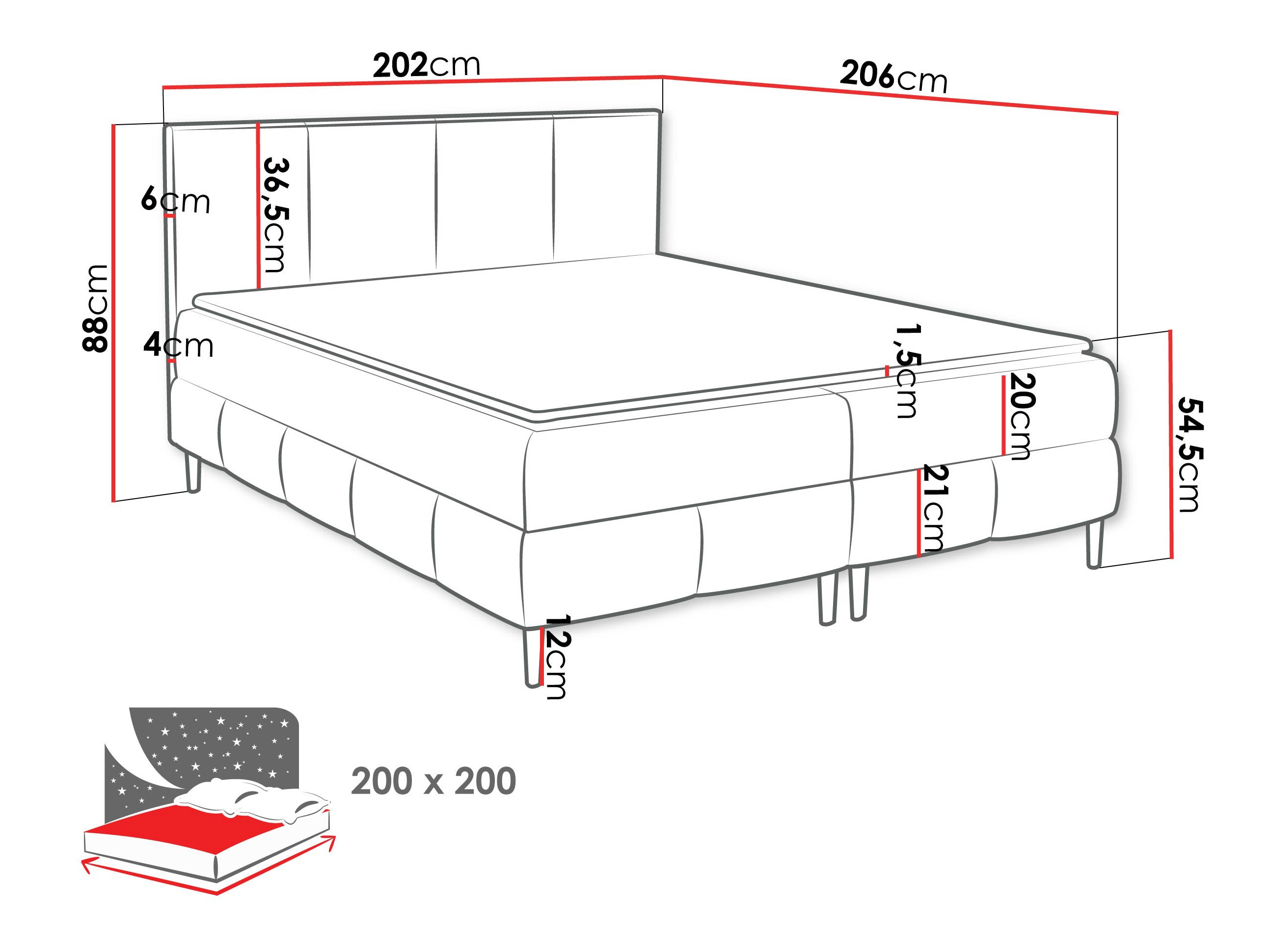 Boxspringbett Rivus I (Coral 10)