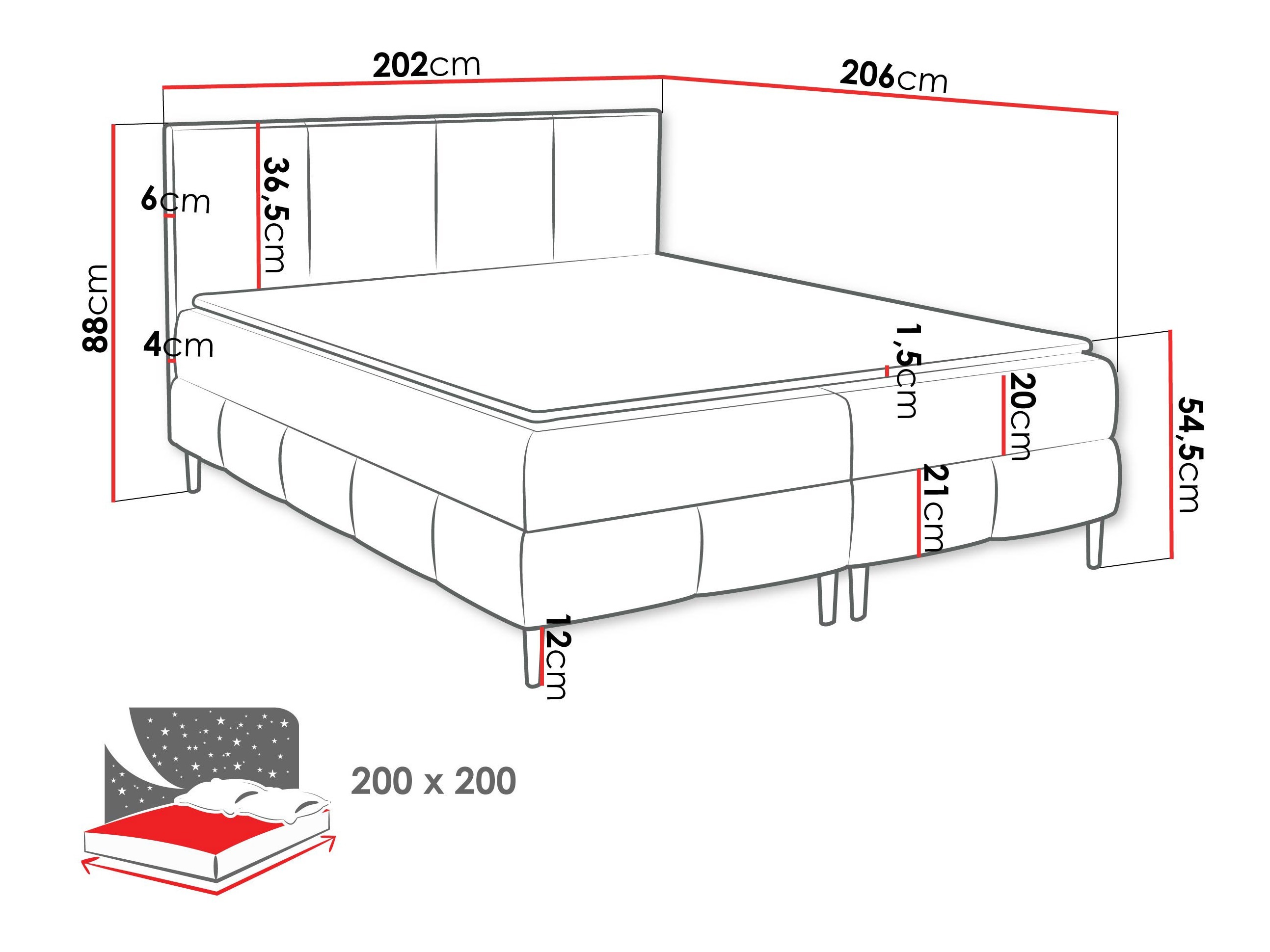 Boxspringbett Rivus I (Coral 15)