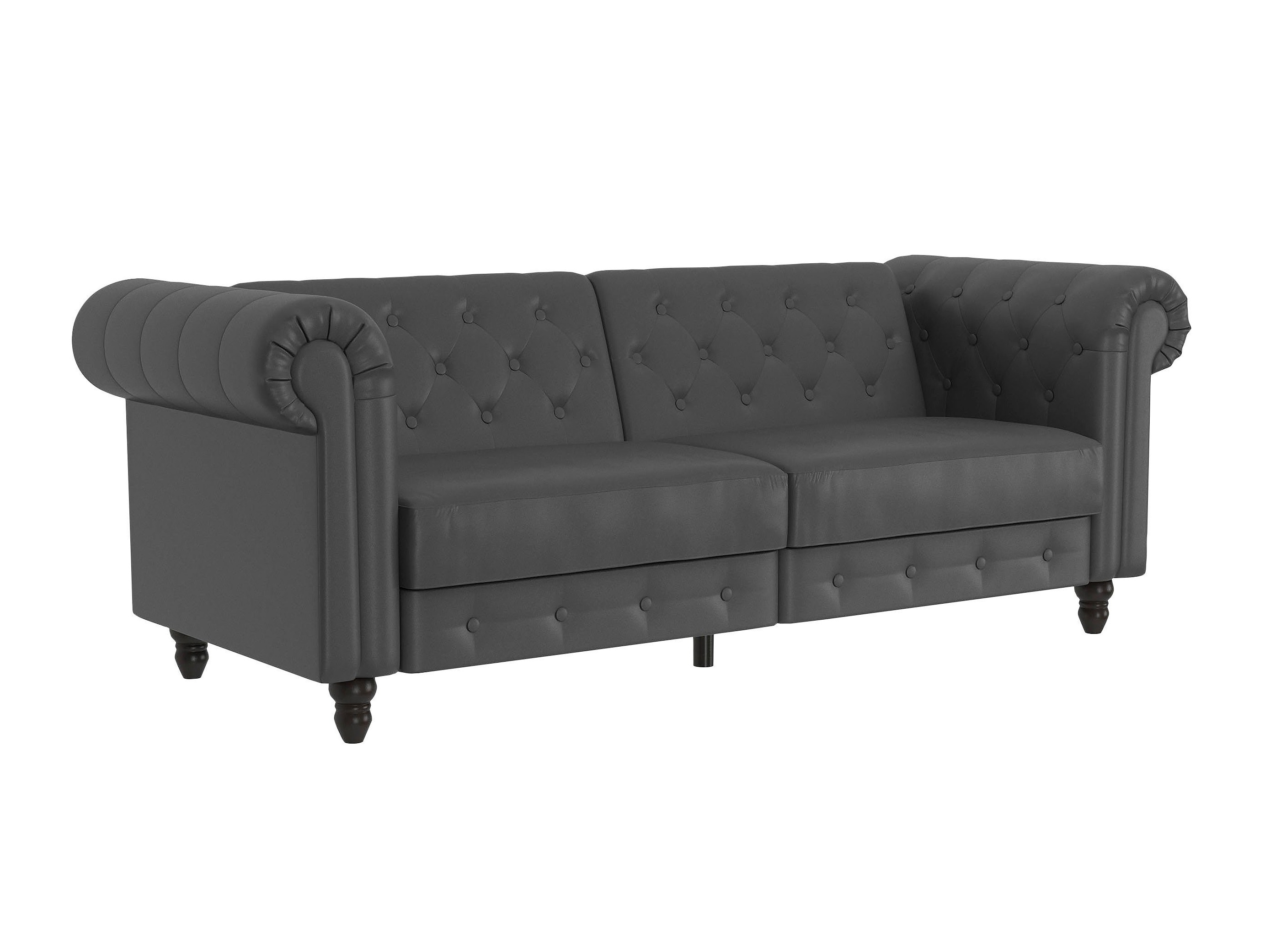 Chesterfield-Sofa Tulsa 217 (Dunkelgrau)