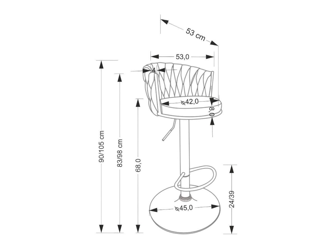Barstuhl Houston 2016 (Beige + Schwarz)