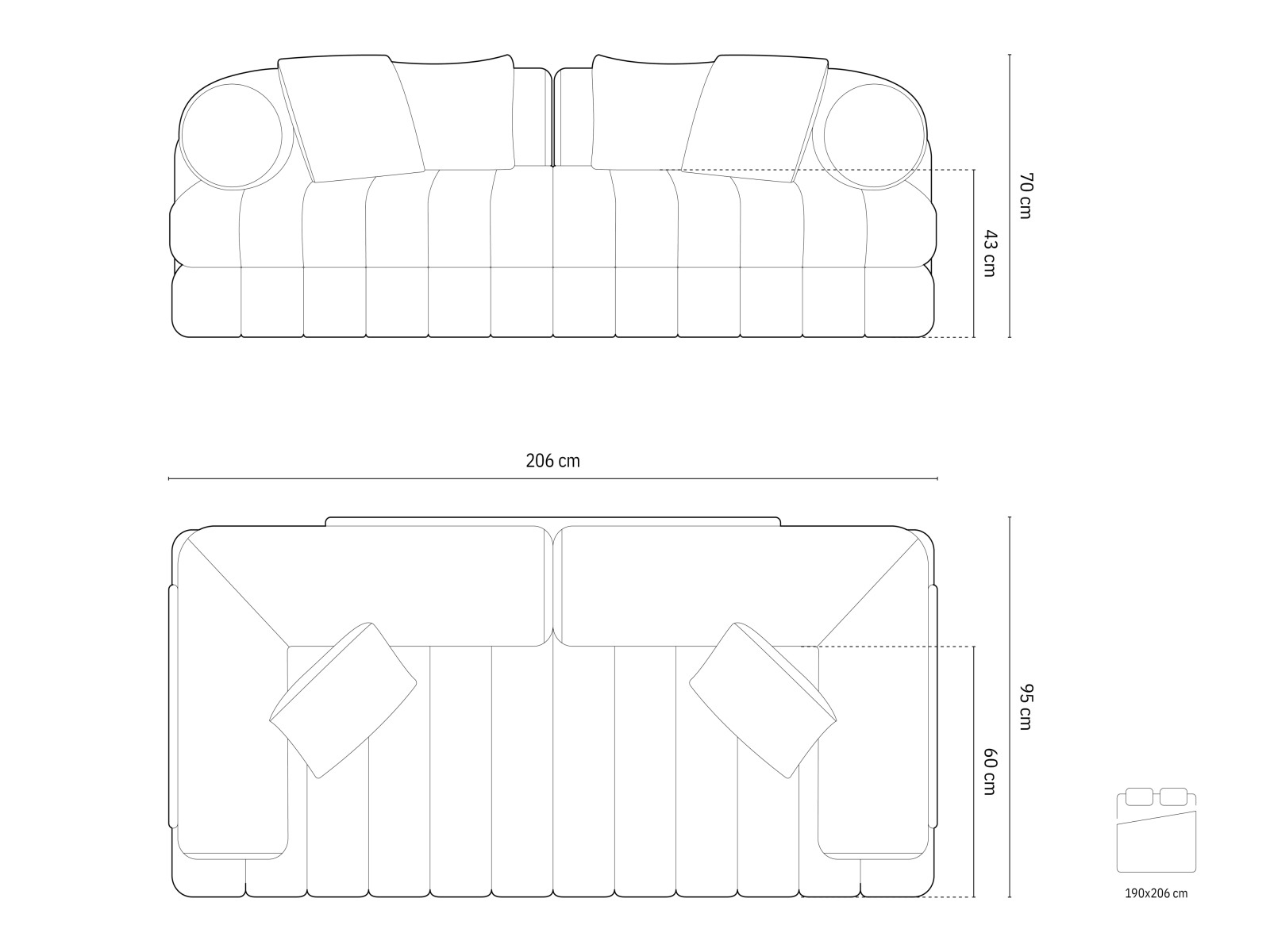 Schlafsofa Chico 105 (Salvador 08)