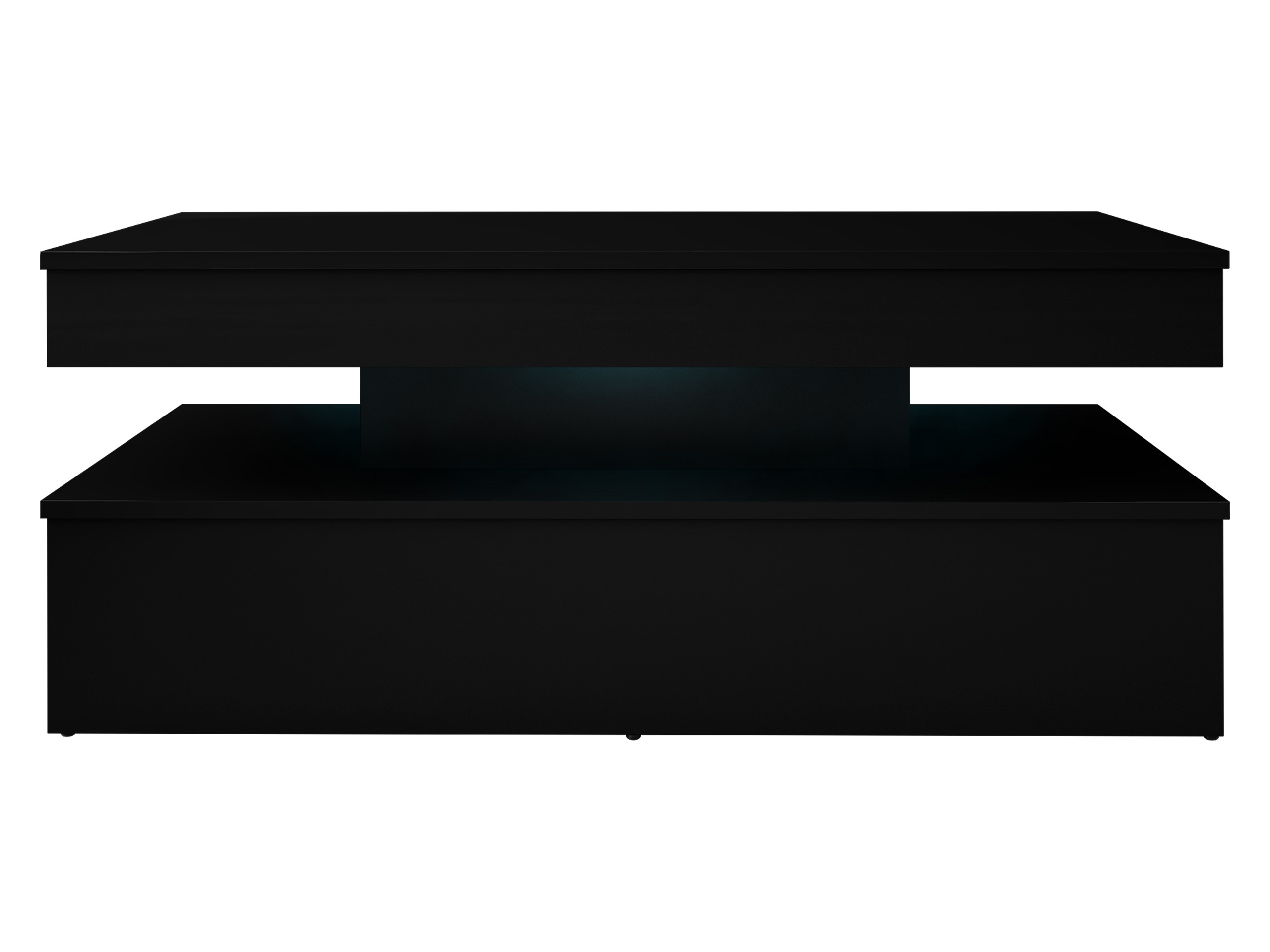 Couchtisch Monfero (Schwarz + Schwarz glänzend)