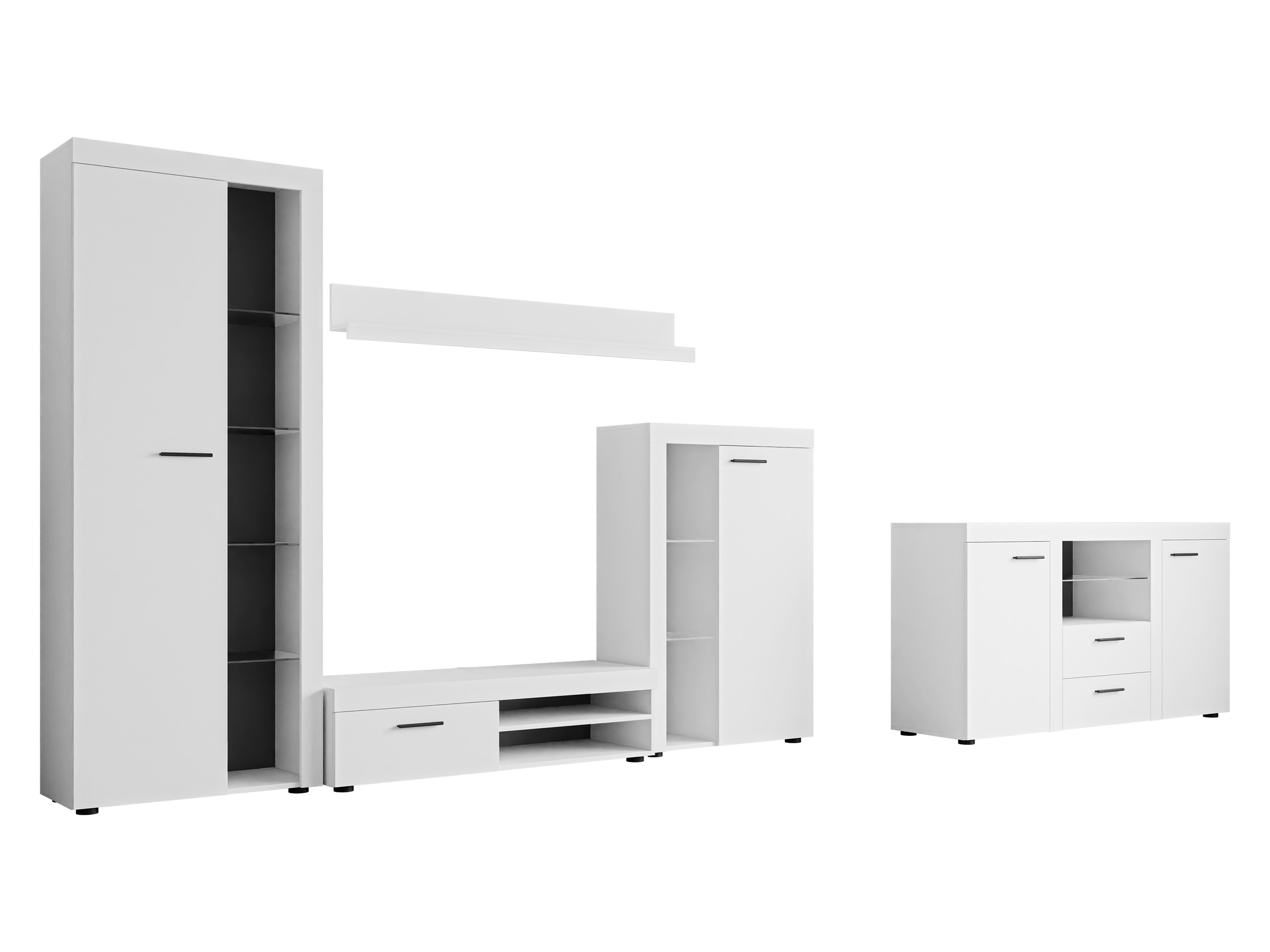 Wohnzimmer-Set Univio I (Weiss)