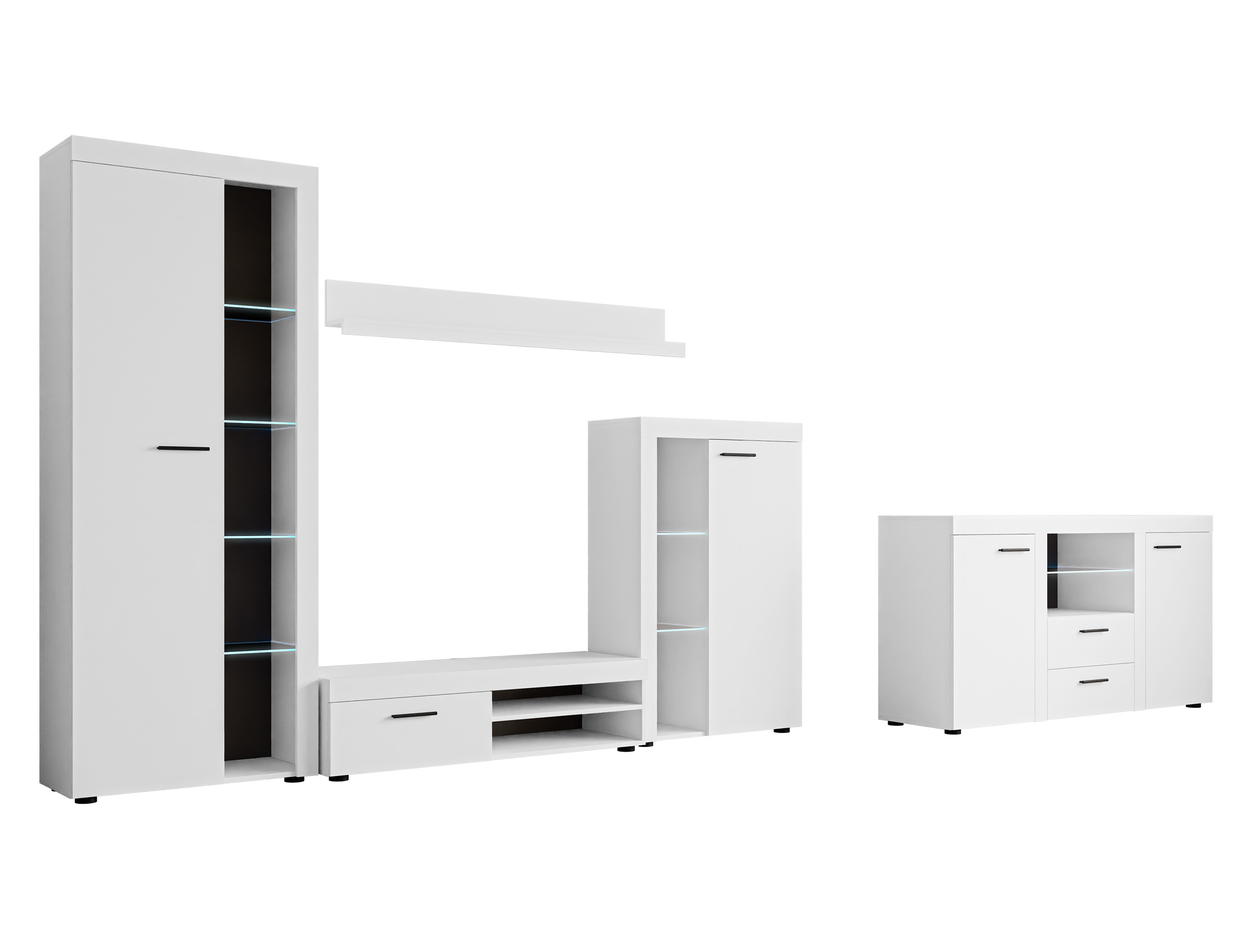 Wohnzimmer-Set Univio I (Weiss)