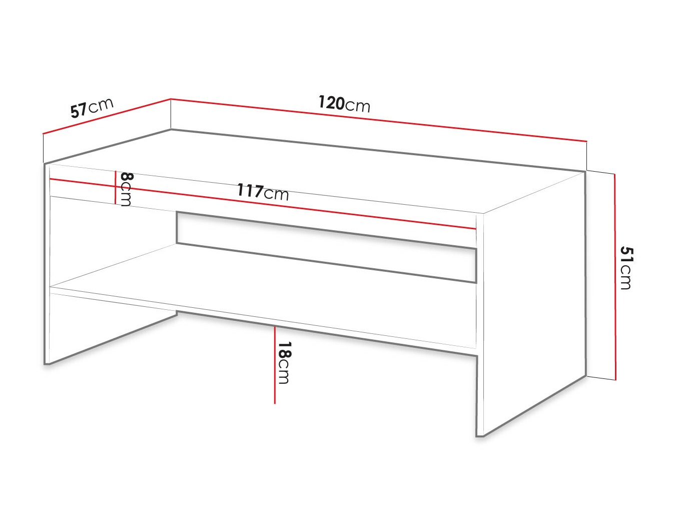 Couchtisch Dicto (Weiss)
