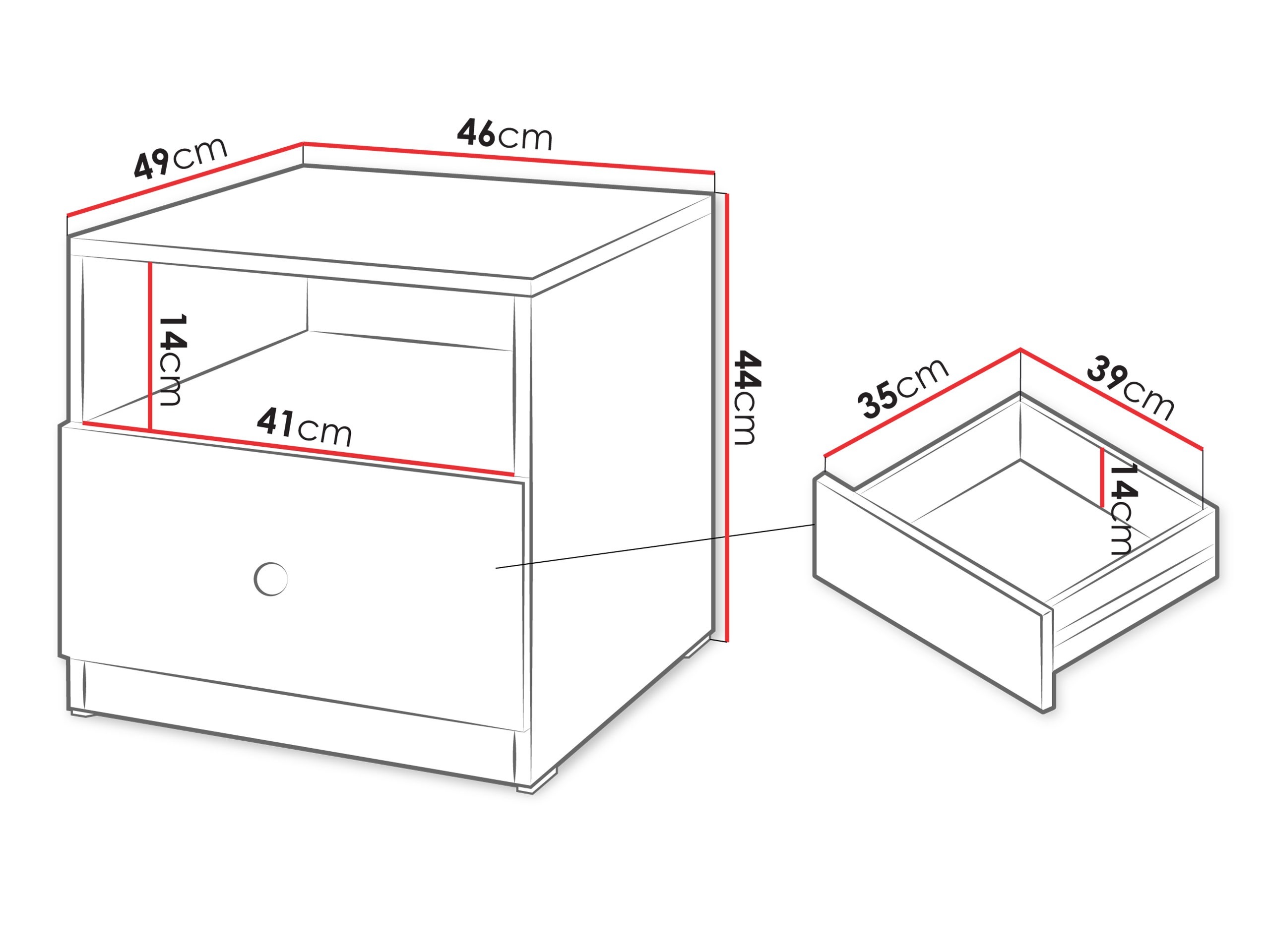 Nachttisch Comfivo Lenitas