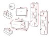 Badezimmer-Set Ophruvi 102 (Hellbraun)