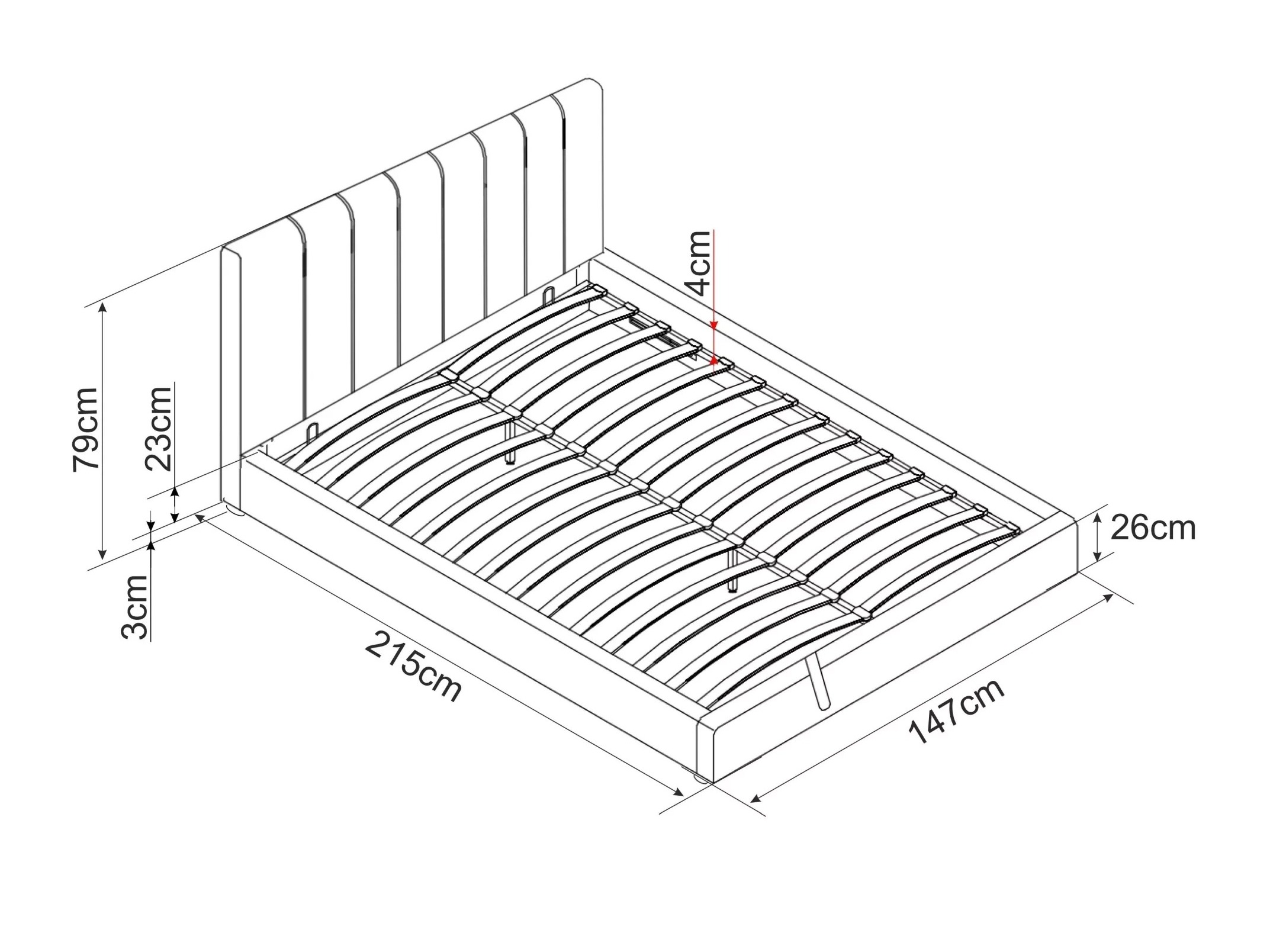 Bett Detroit 412 (Bluvel 28)