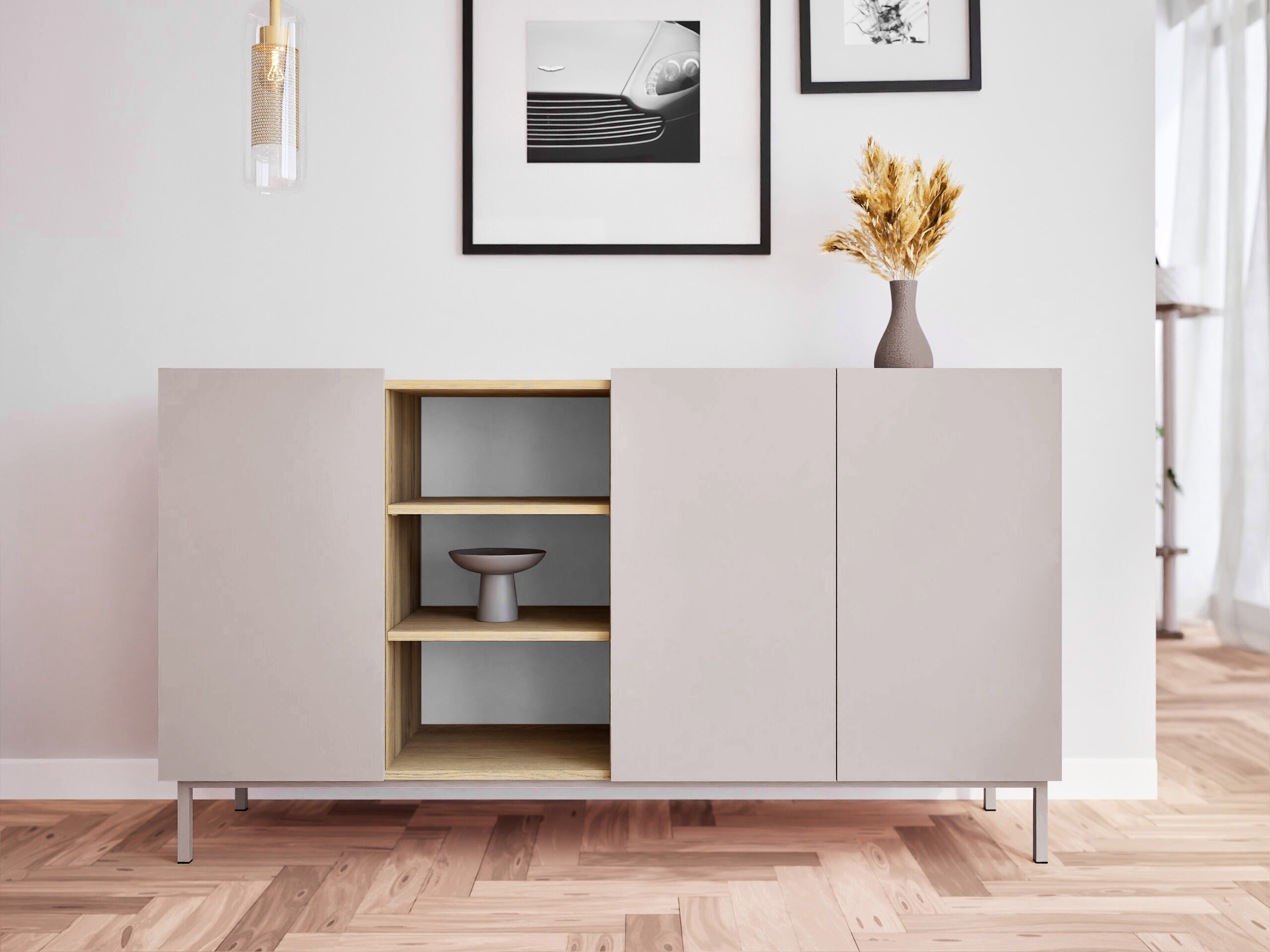 Sideboard Veldome 100 (Kaschmir + Cremona-Eiche)