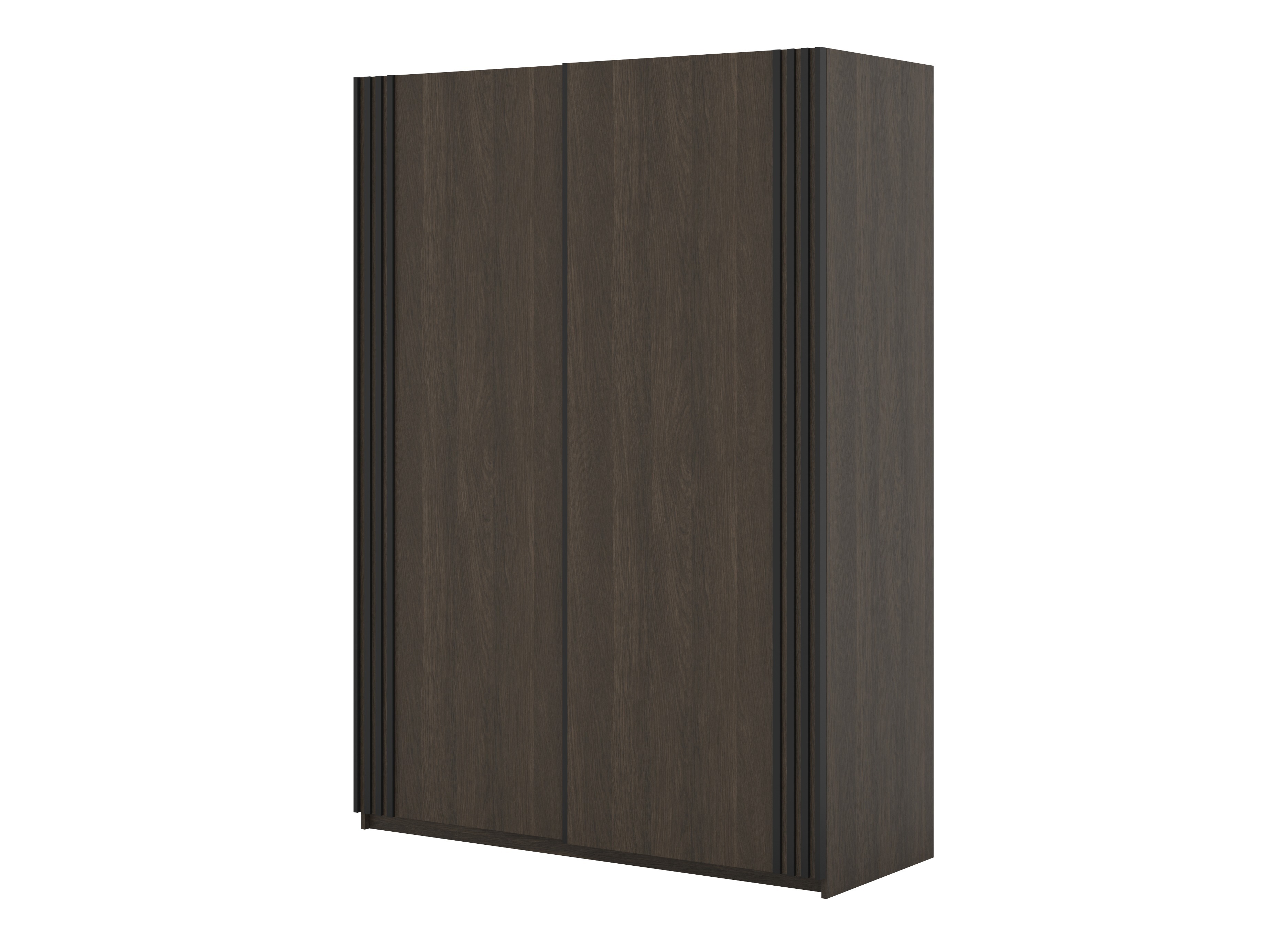 Kleiderschrank Austin 371 (Eichenholzoptik dunkel + Schwarz)