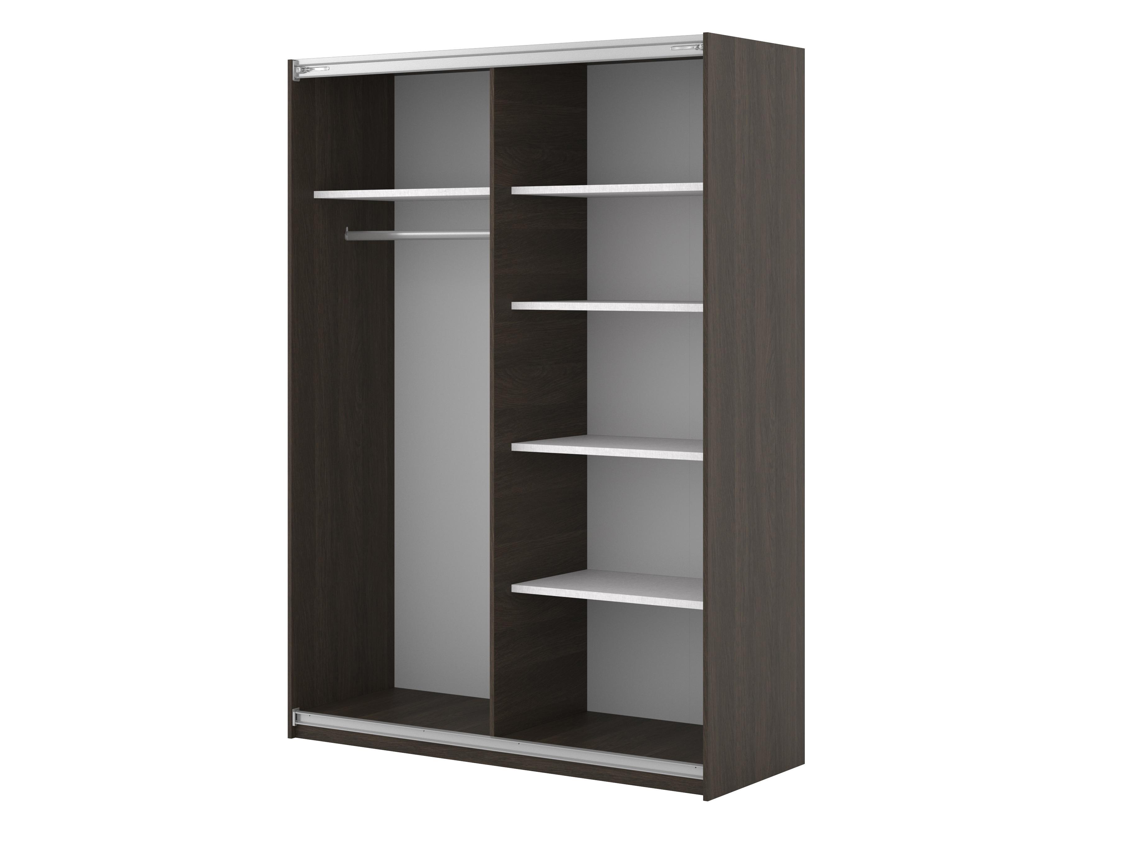 Kleiderschrank Austin 371 (Eichenholzoptik dunkel + Schwarz)