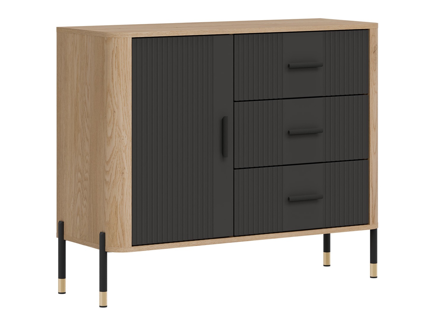 Kommode Flosora 107 (Anthrazit)