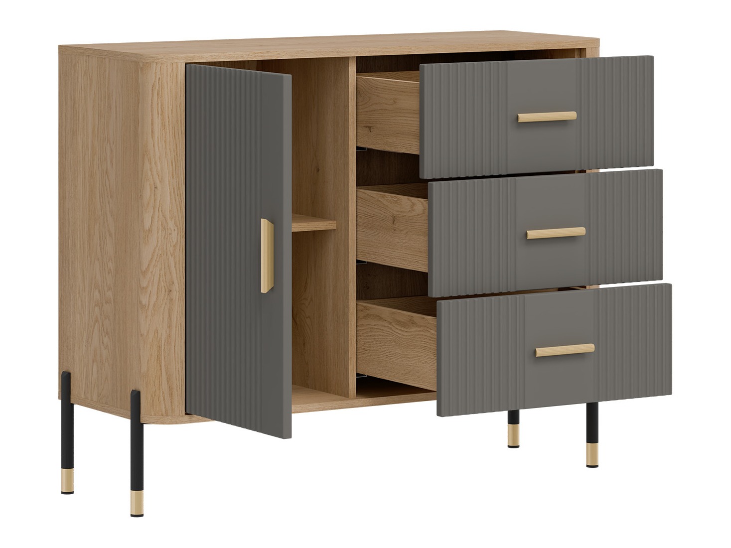 Kommoden Flosora 107 (Grau)