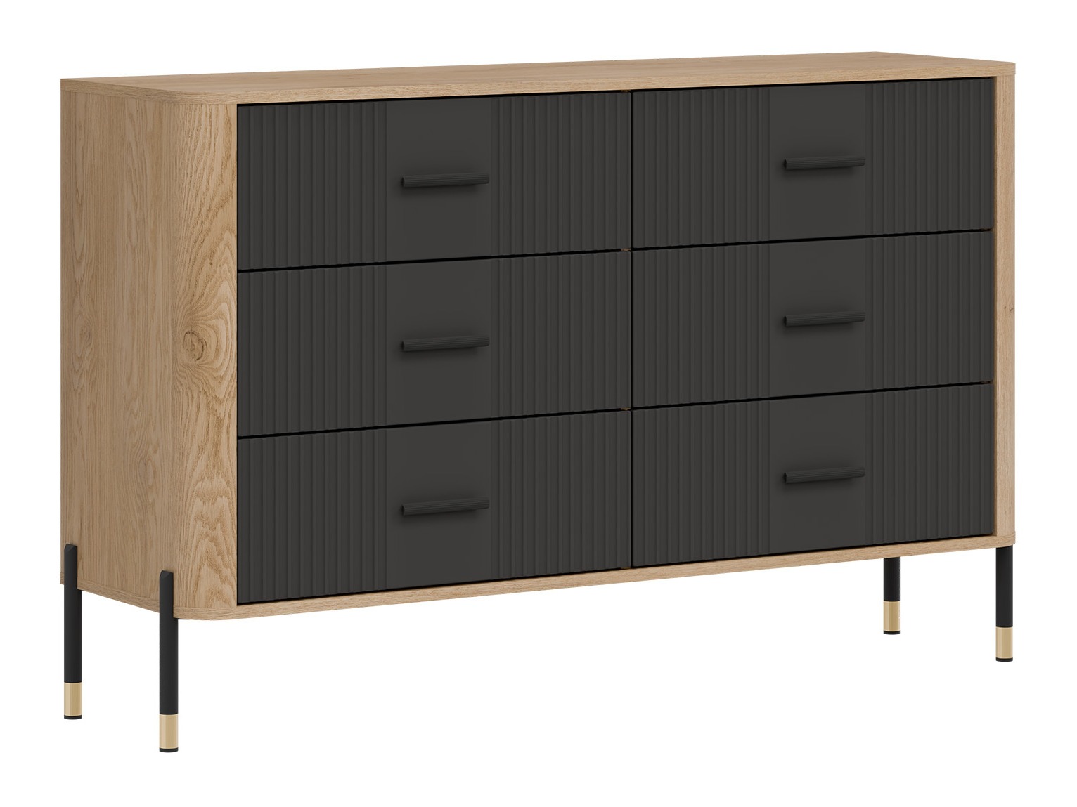 Kommode Flosora 109 (Anthrazit)