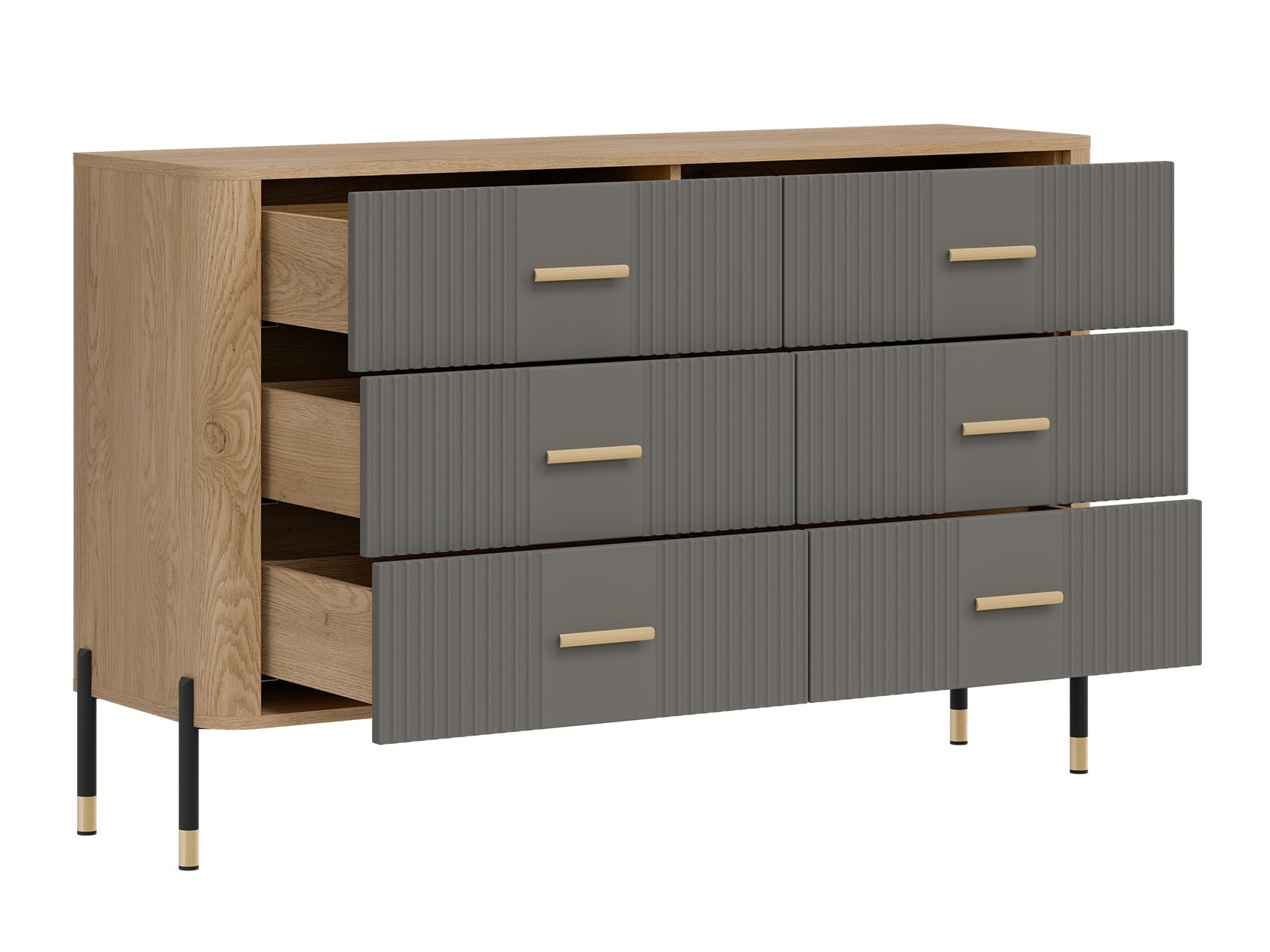 Kommode Flosora 109 (Grau)
