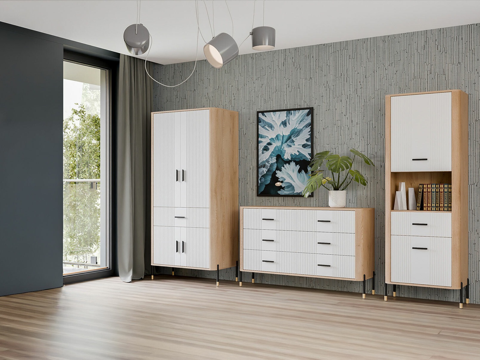 Kommode Flosora 109 (Weiss)