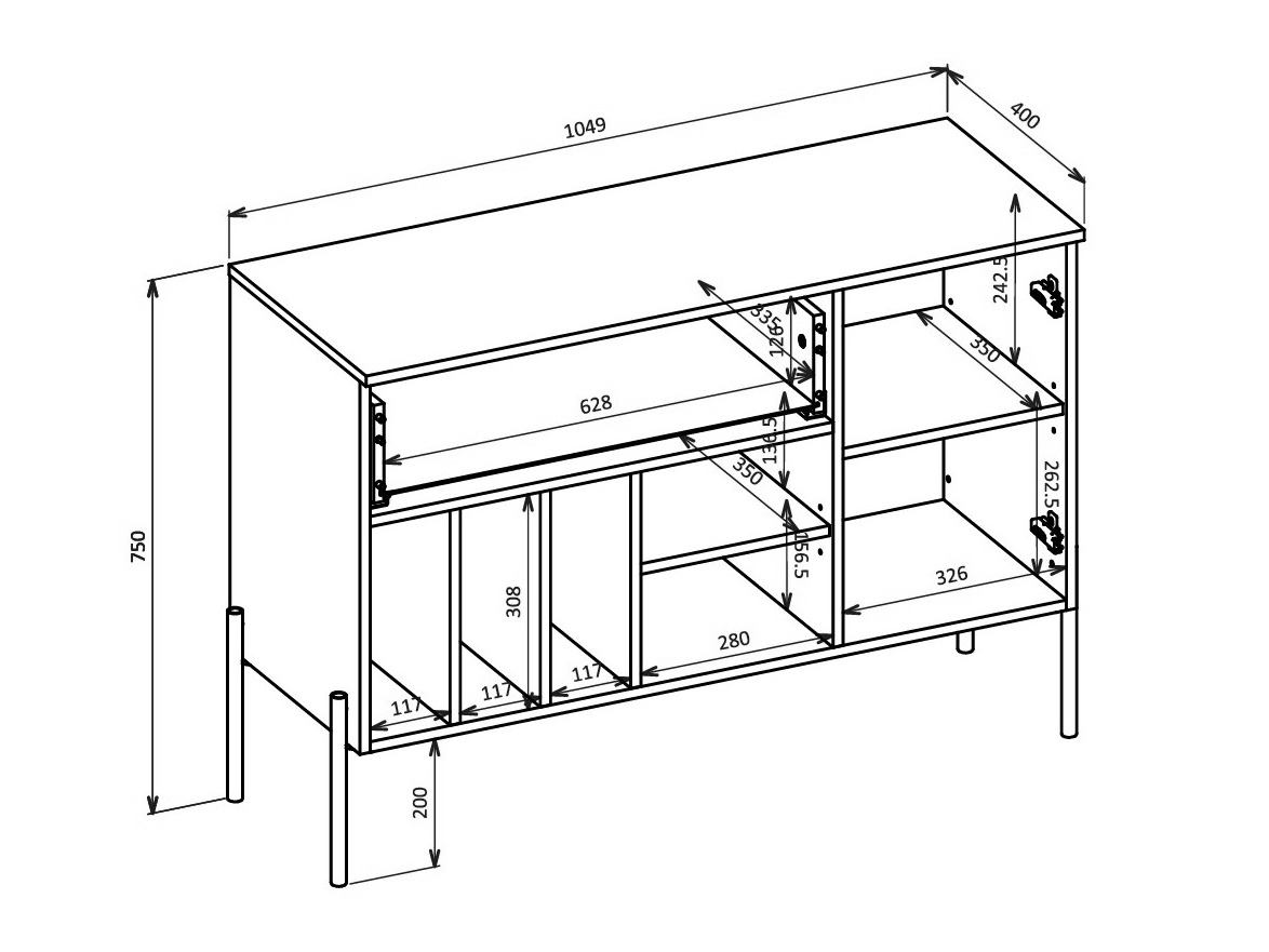 Kommode Levtenu 112 (Eiche)