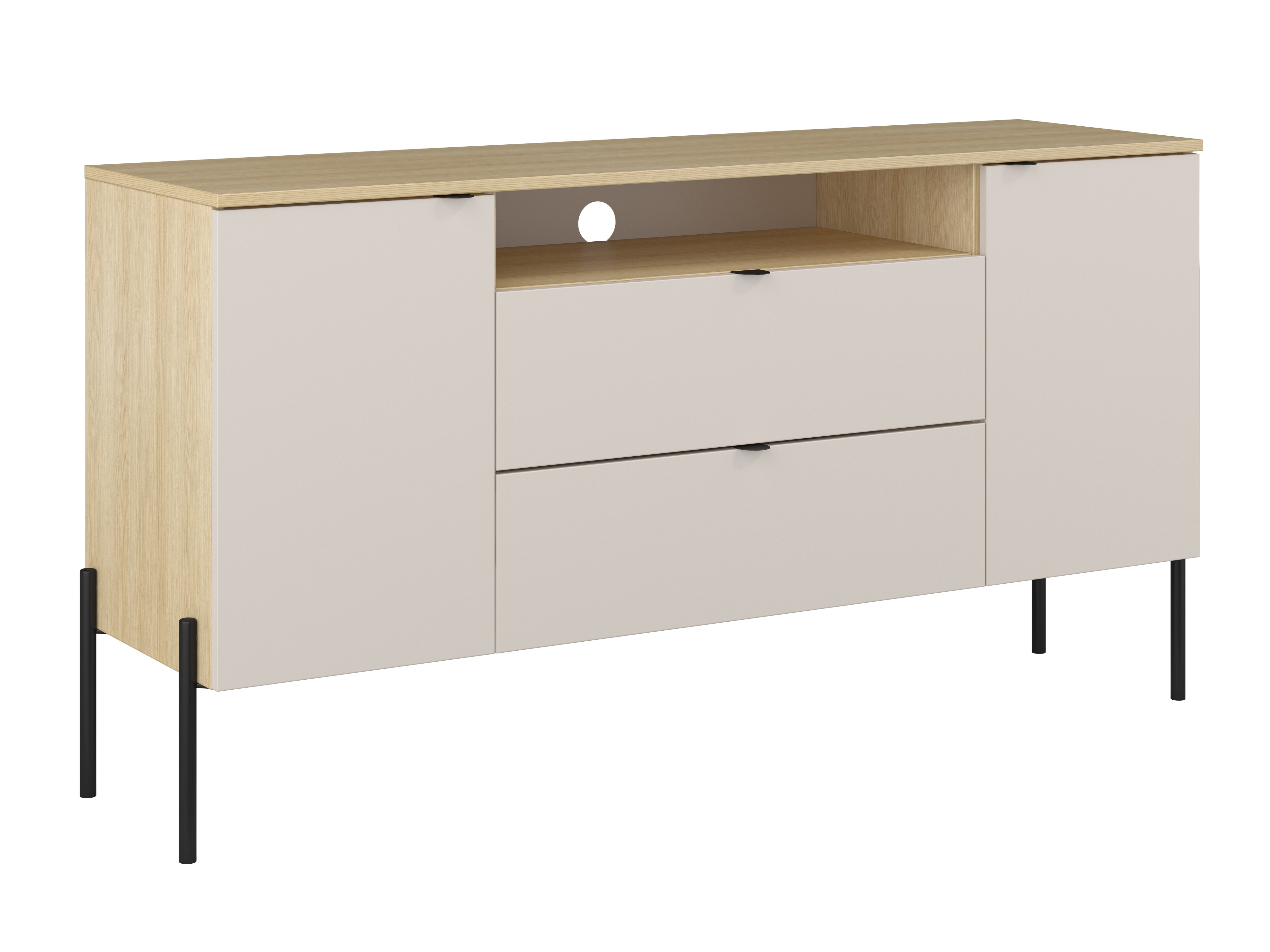 Kommode Levtenu 114 (Eiche + Kaschmir)