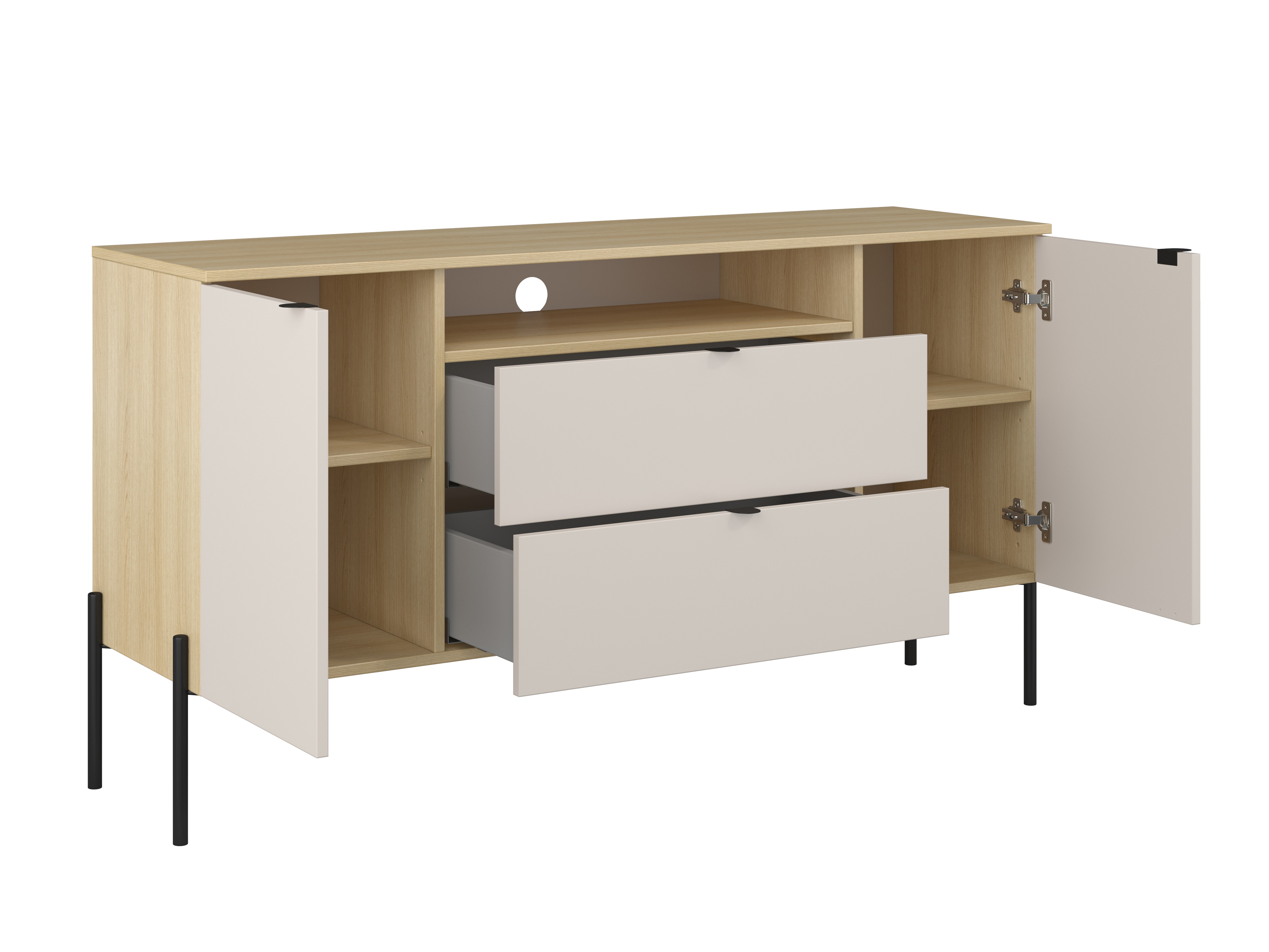 Kommode Levtenu 114 (Eiche + Kaschmir)