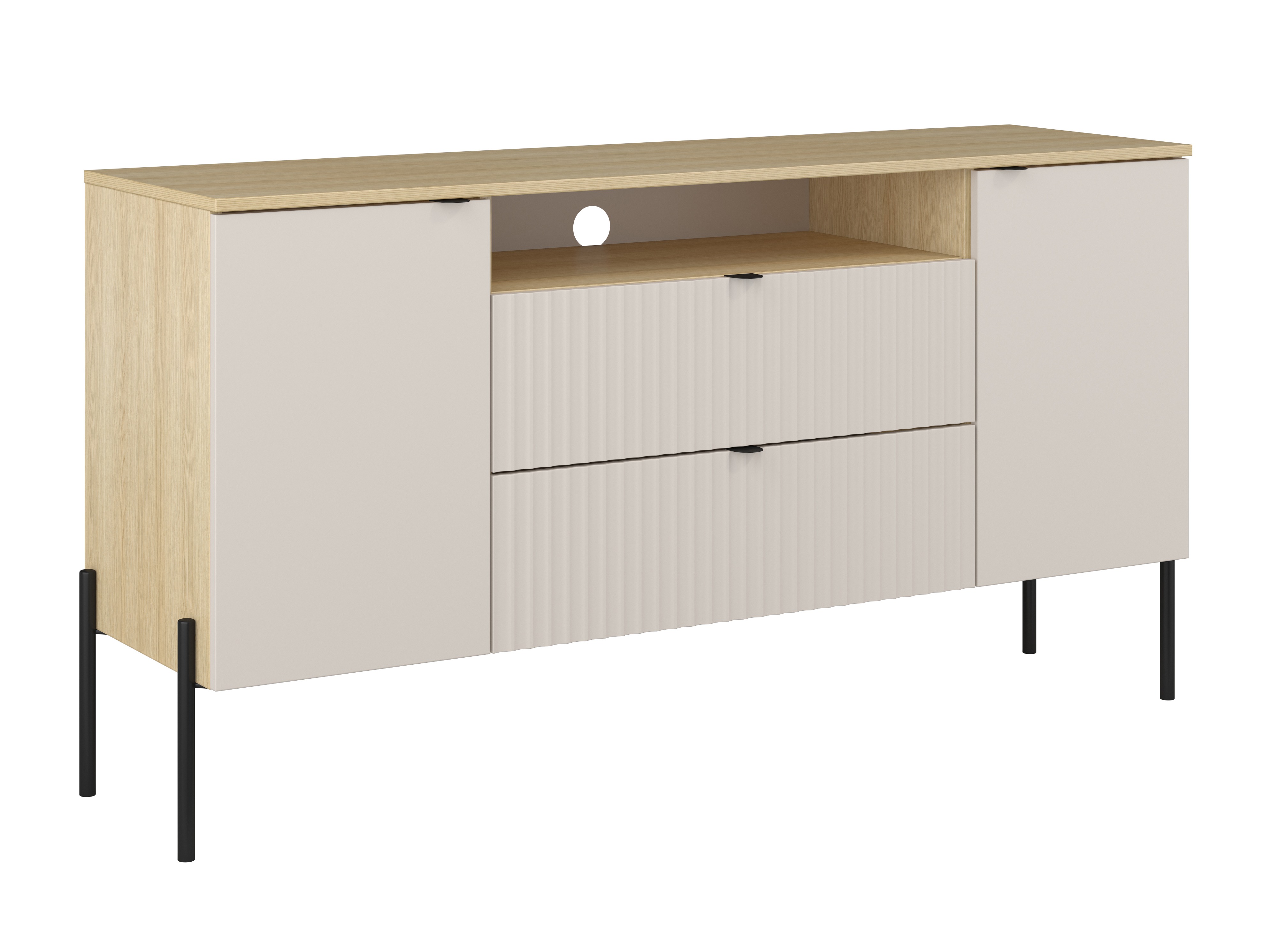 Kommode Levtenu 115 (Eiche + Kaschmir)