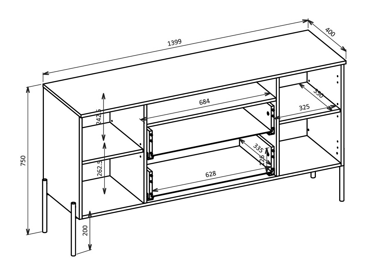 Kommode Levtenu 115 (Kaschmir)