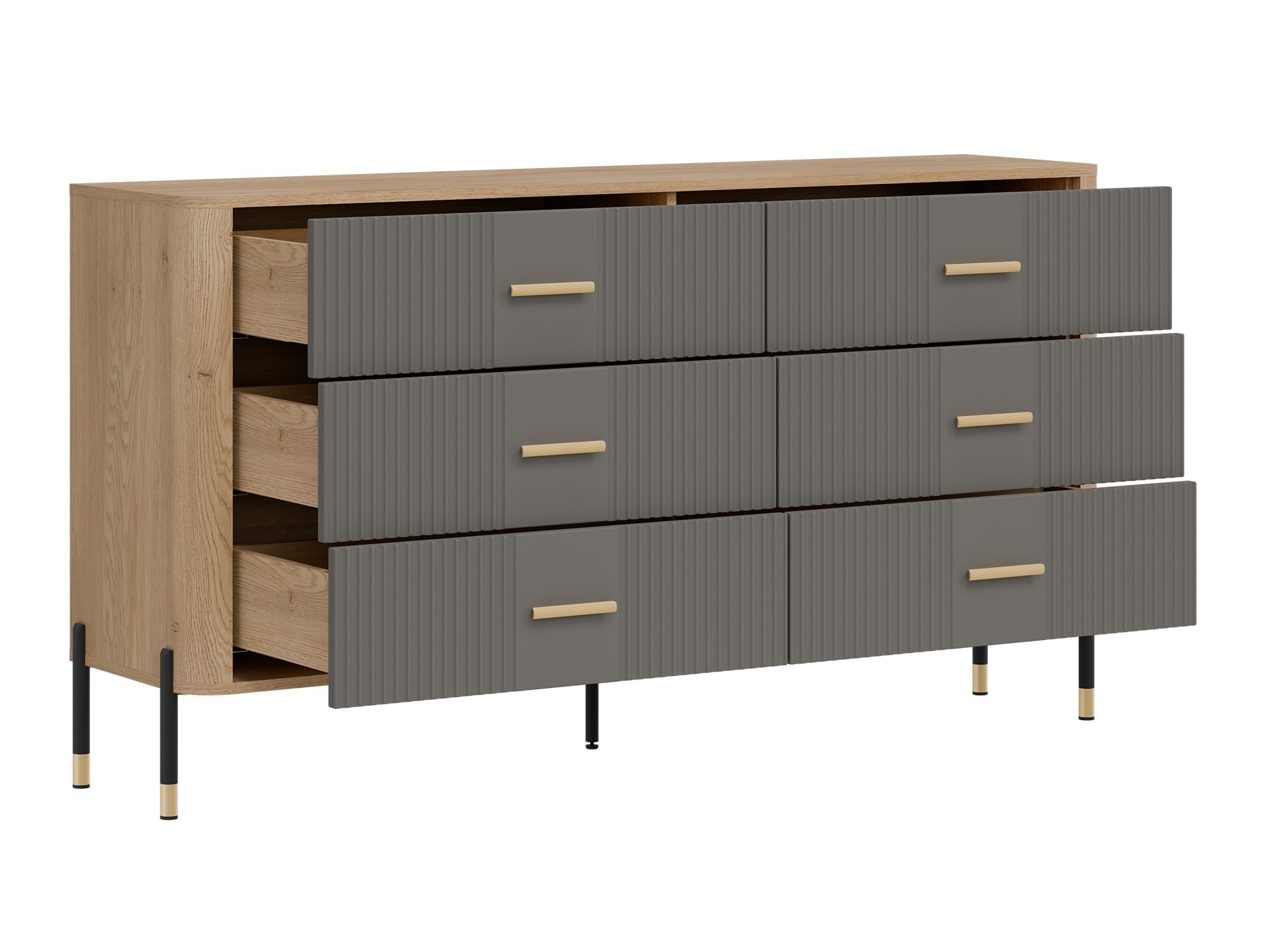 Kommode Flosora 111 (Grau)