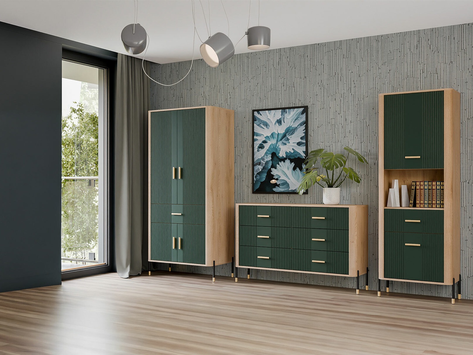 Kommode Flosora 111 (Grün)