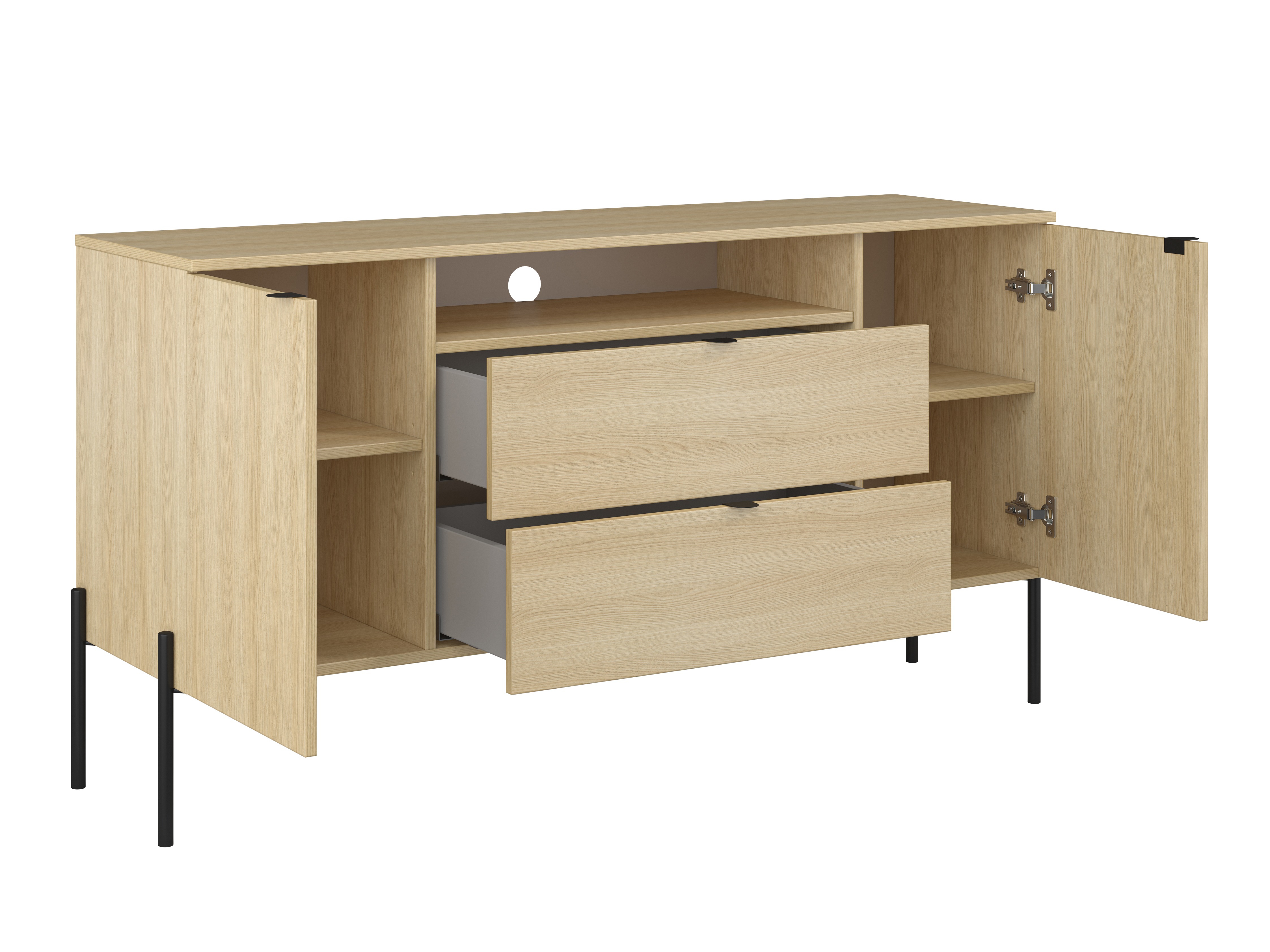 Wohnzimmer-Set Levtenu 118 (Eiche)