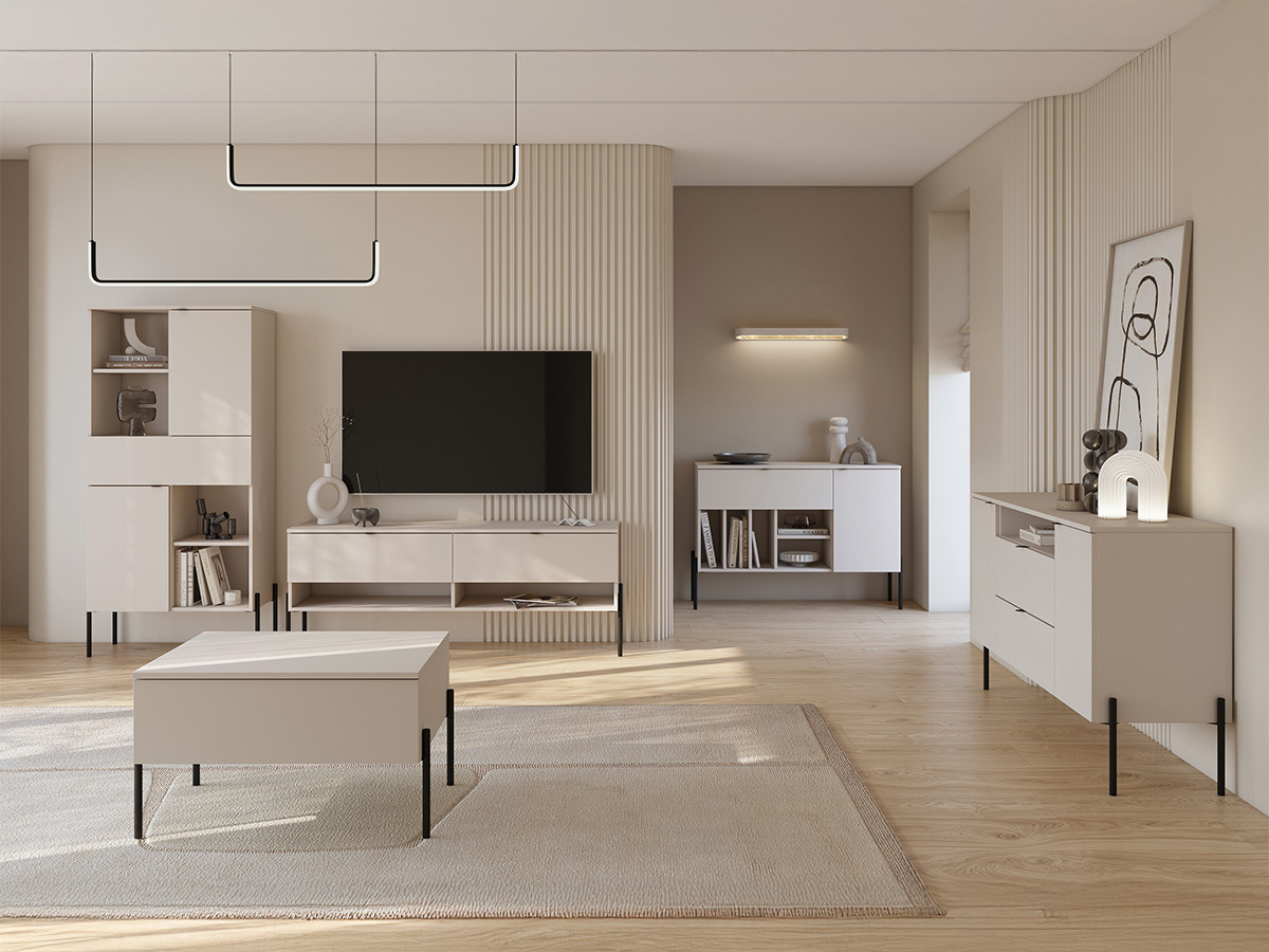 Wohnzimmer-Set Levtenu 118 (Kaschmir)