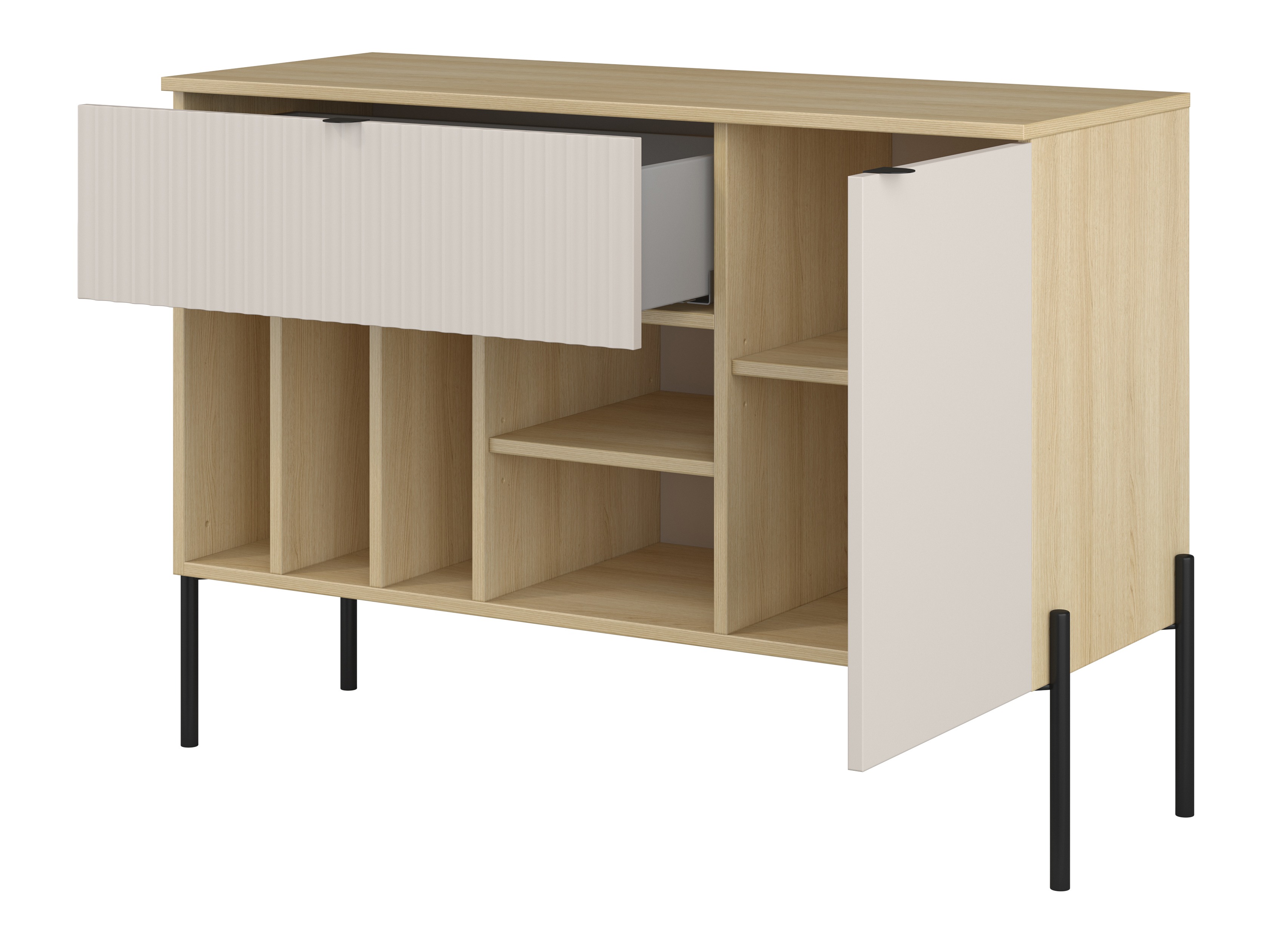 Wohnzimmer-Set Levtenu 119 (Eiche + Kaschmir)