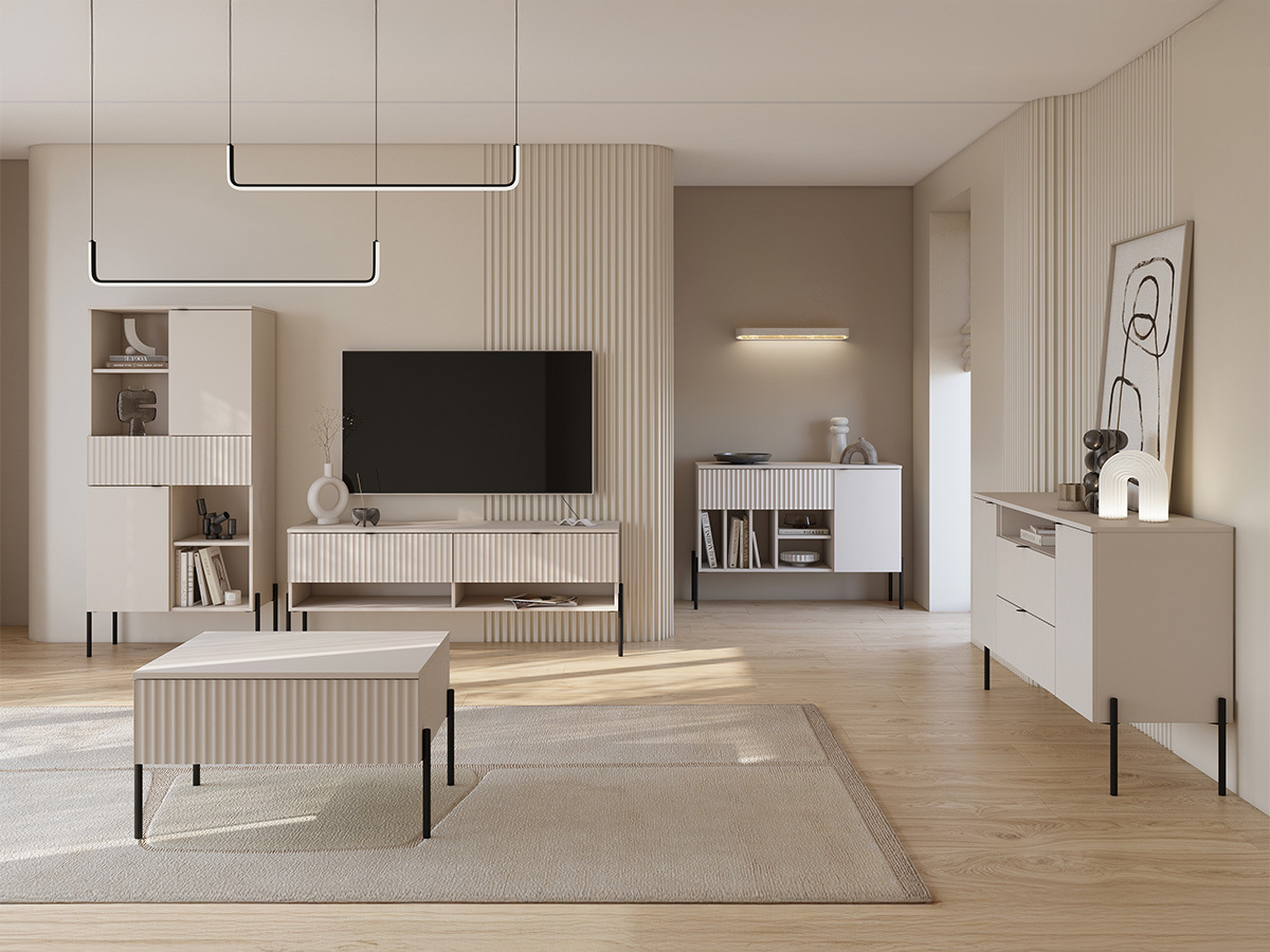 Wohnzimmer-Set Levtenu 119 (Kaschmir)