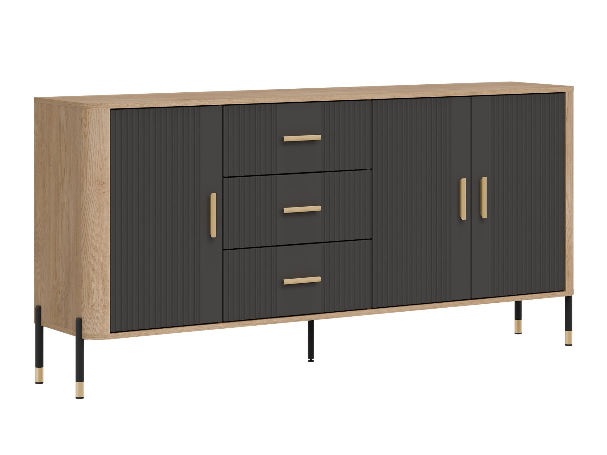 Kommode Flosora 115 (Anthrazit)