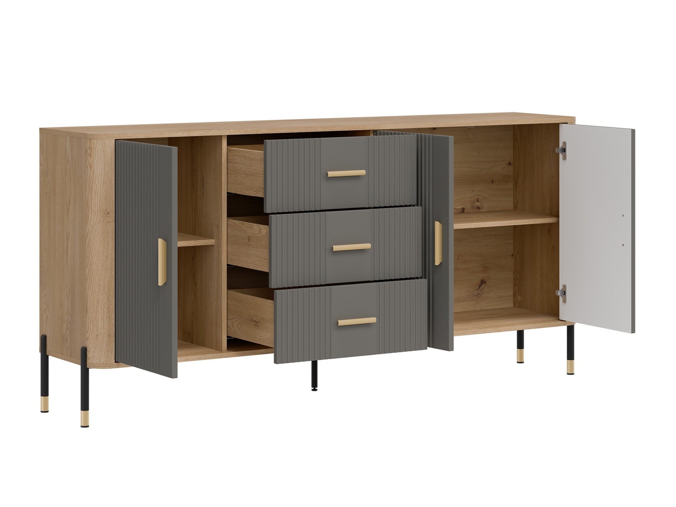 Kommode Flosora 115 (Grau)