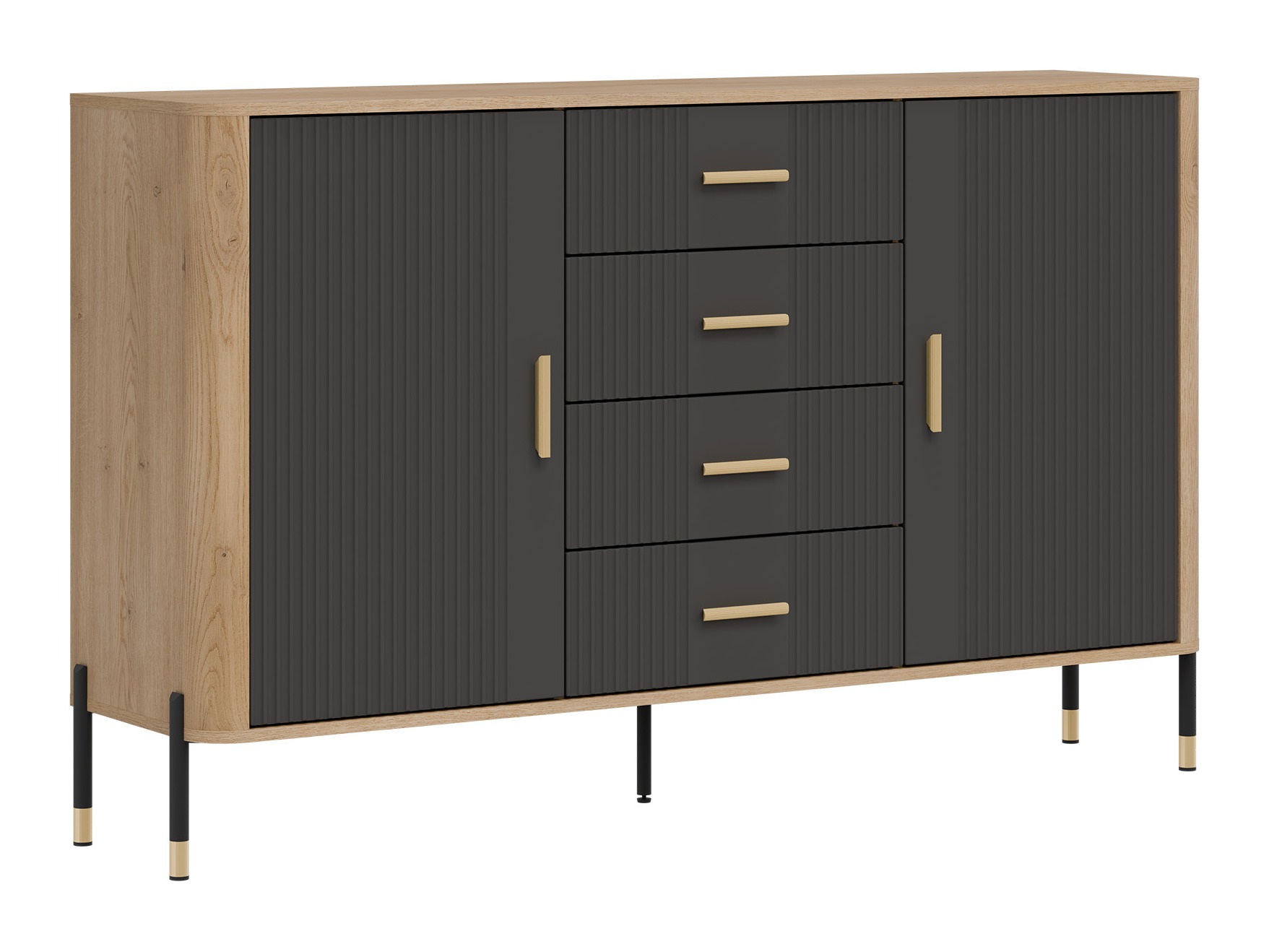 Kommode Flosora 119 (Anthrazit)