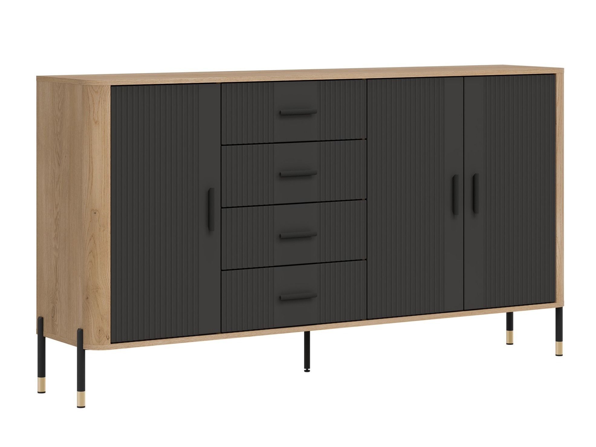 Kommode Flosora 121 (Anthrazit)