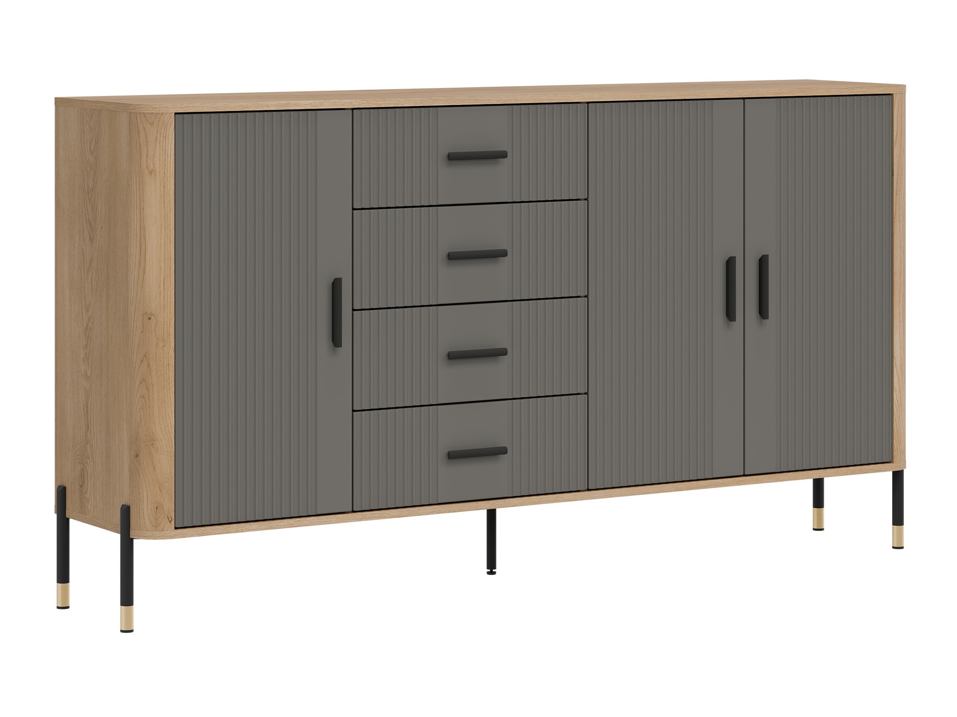 Kommode Flosora 121 (Grau)