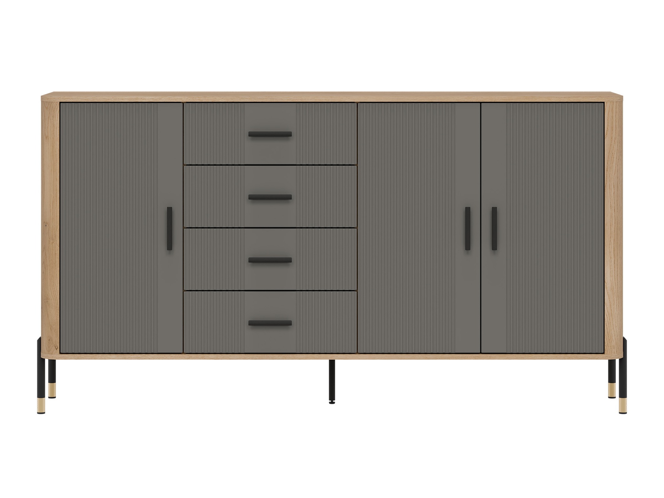 Kommode Flosora 121 (Grau)