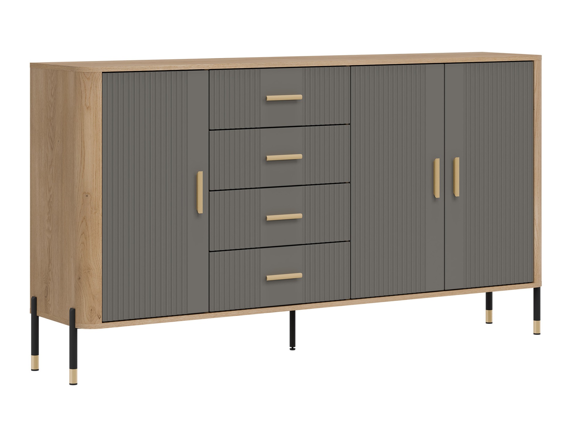 Kommode Flosora 121 (Grau)