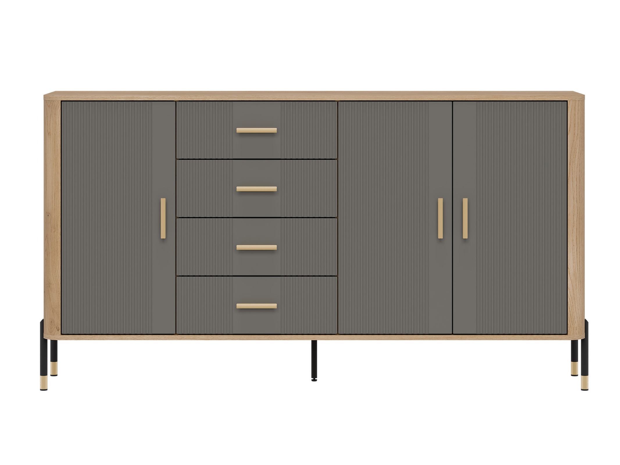 Kommode Flosora 121 (Grau)